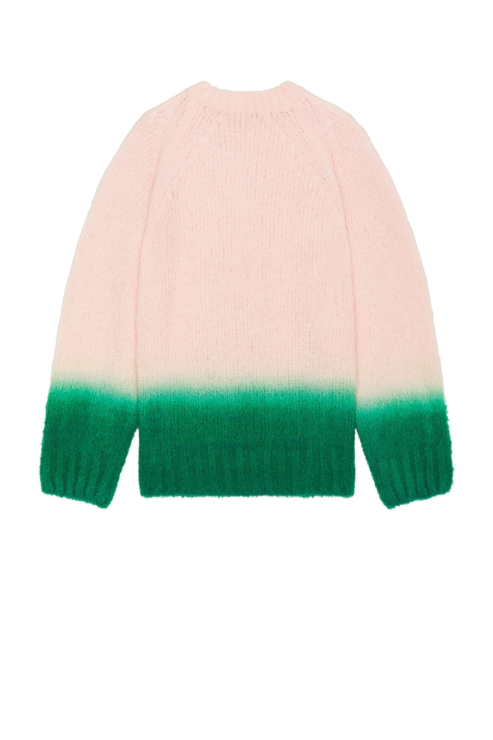 Shop Sacai Gradation Knit Sweater In Pink & Green