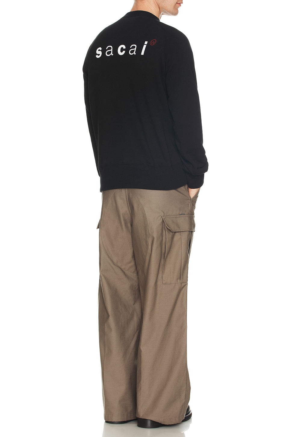 Image 1 of Sacai x Wtaps Print Pullover in Black