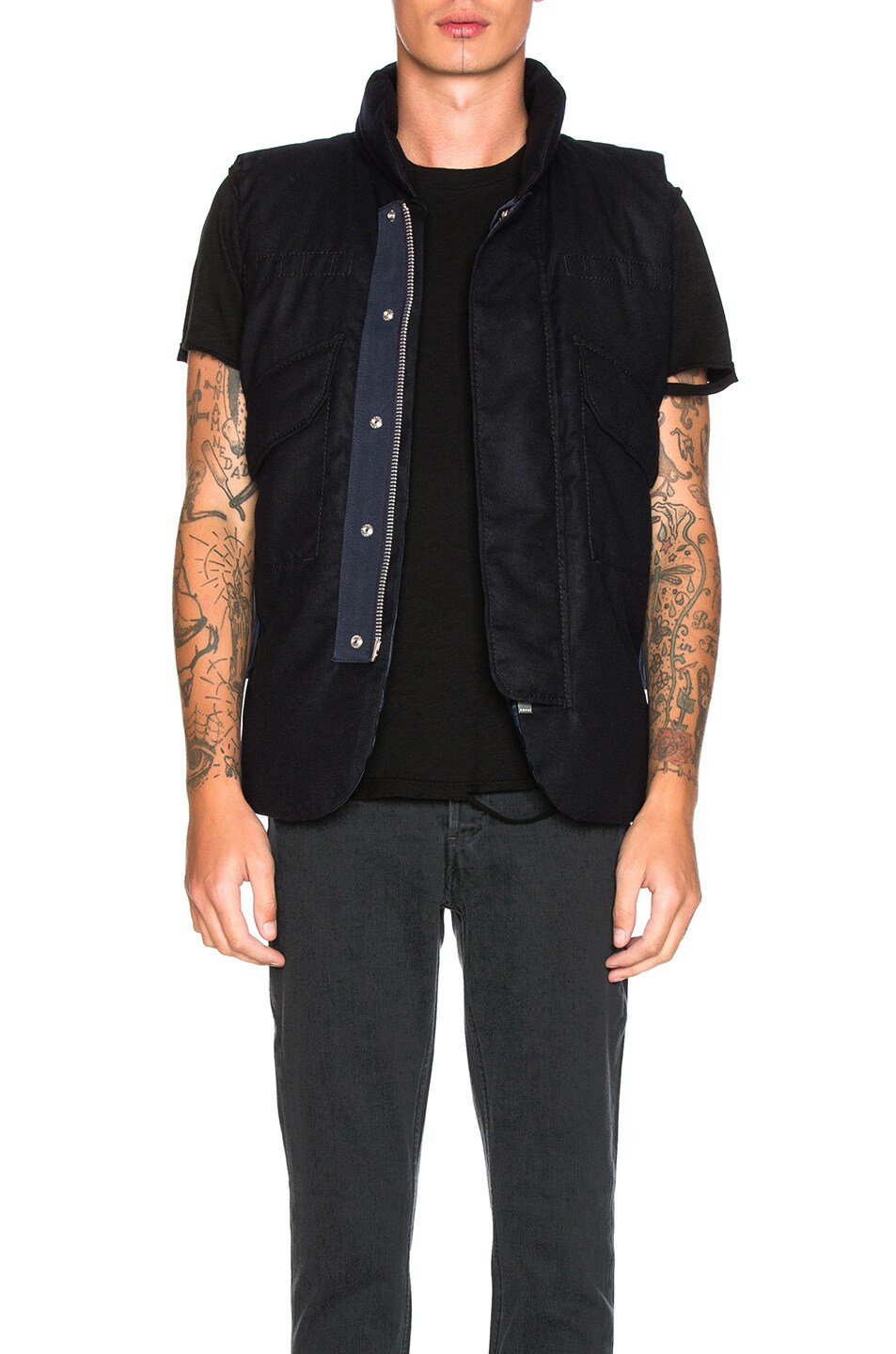 Image 1 of Sacai Vest in Navy