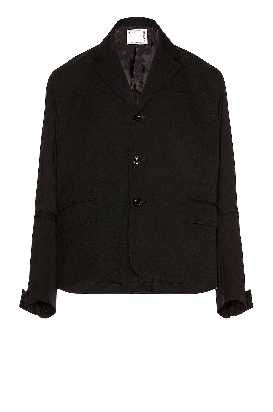 Image 1 of Sacai Suiting Mix Jacket in Black