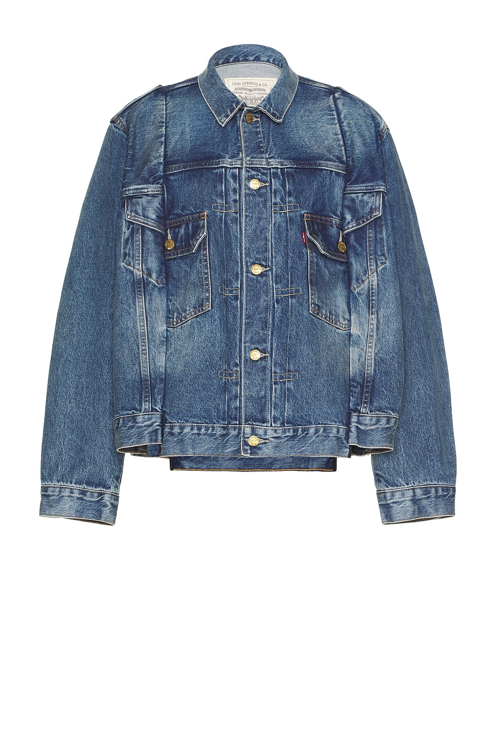 Image 1 of Sacai X Levi's Denim Jacket in Blue
