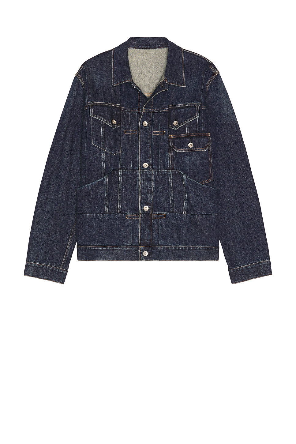 Image 1 of Sacai Denim Jacket in Blue