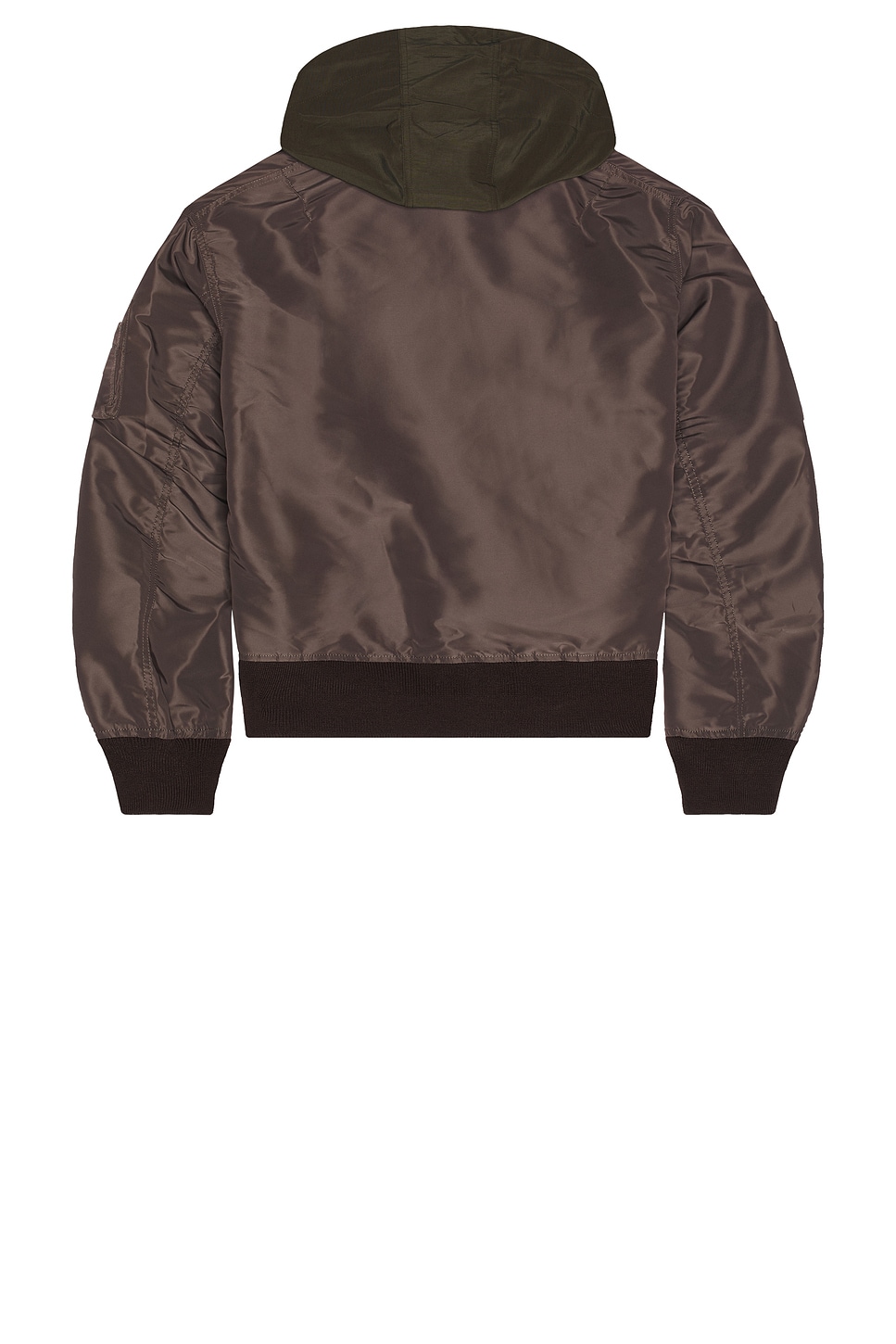 Sacai Nylon Twill X Grosgrain Blouson In Brown
