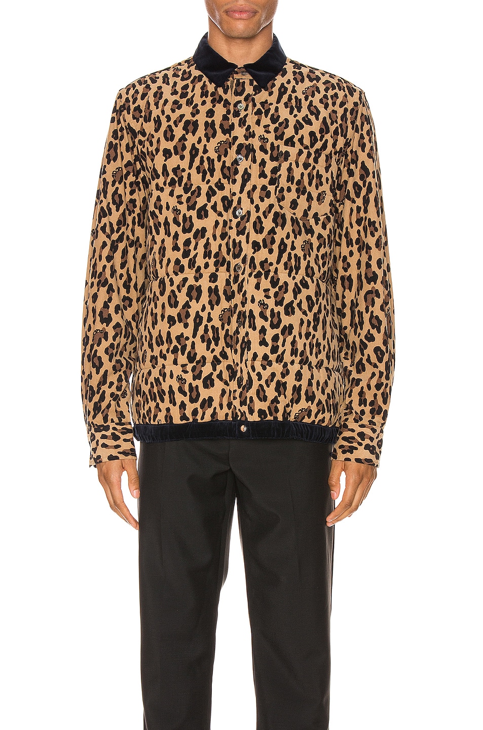 Image 1 of Sacai Leopard Shirt in Beige