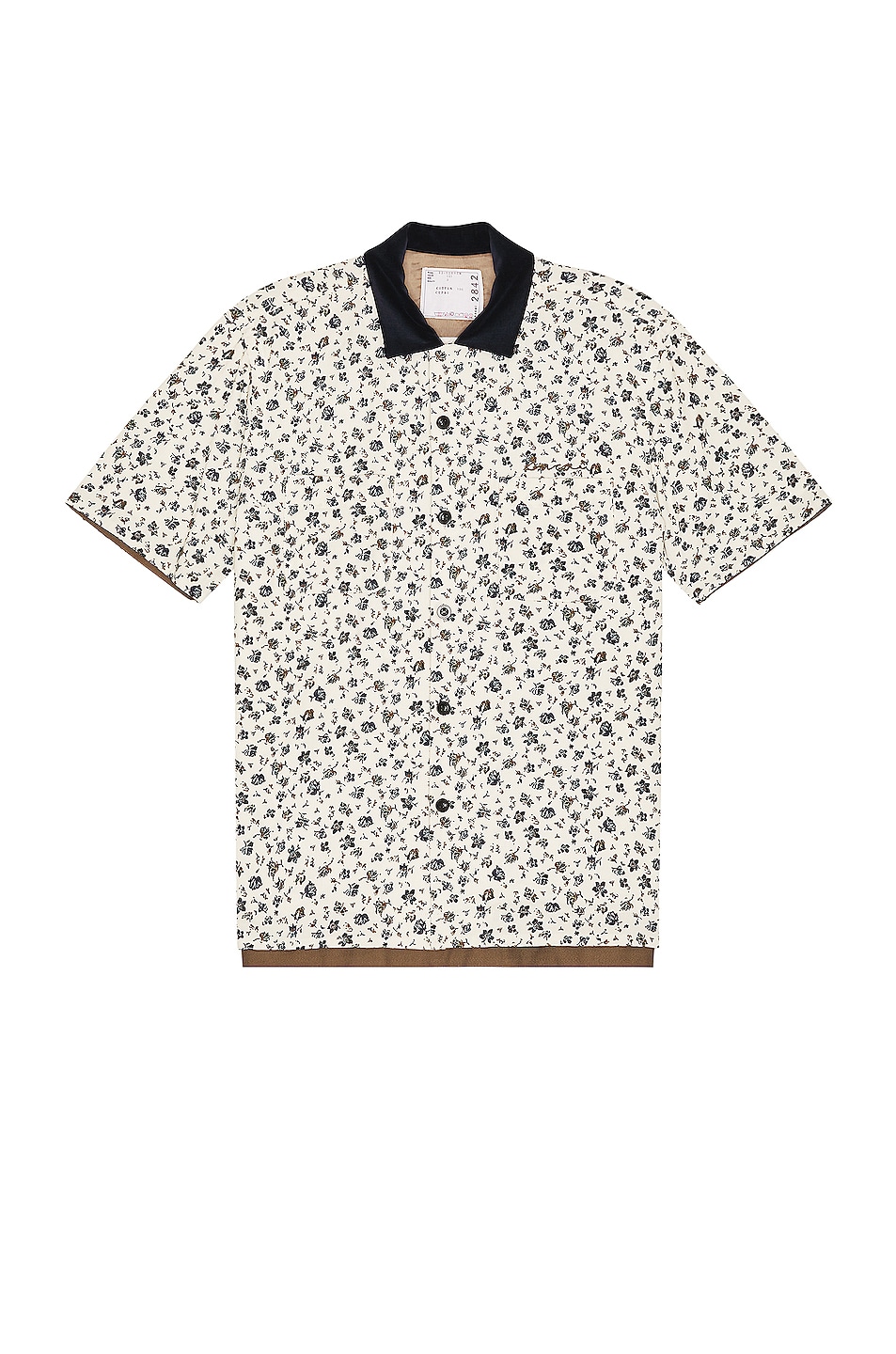 Image 1 of Sacai Flower Print Shirt in Ecru