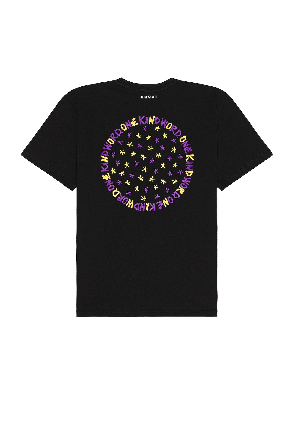 Image 1 of Sacai Eric Haze Circle Star T-shirt in Black