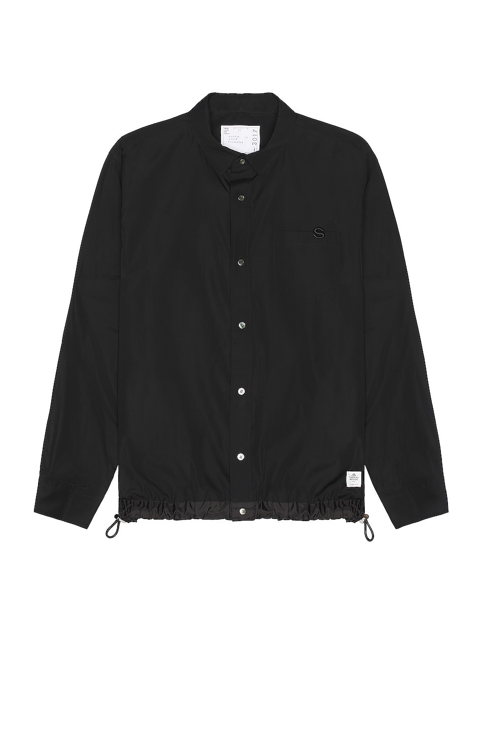 Image 1 of Sacai Thomas Mason S Cotton Poplin Shirt in Black