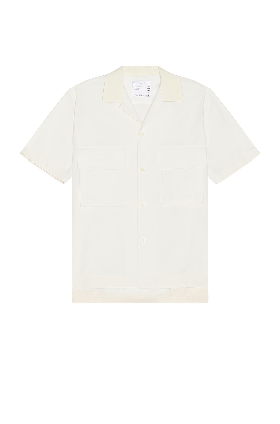 Image 1 of Sacai Matte Taffeta Shirt in Off White