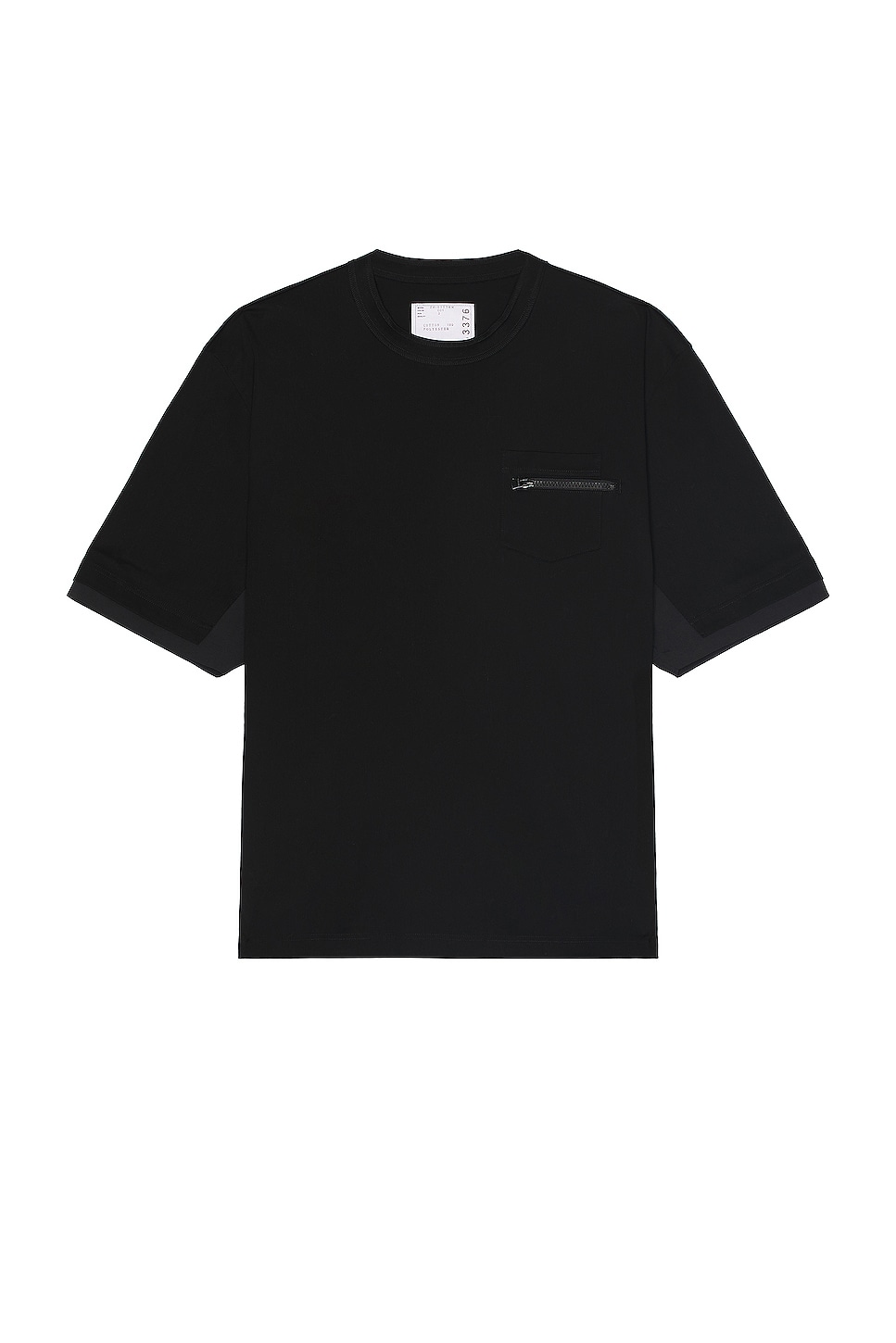 Image 1 of Sacai Cotton Jersey T-Shirt in Black