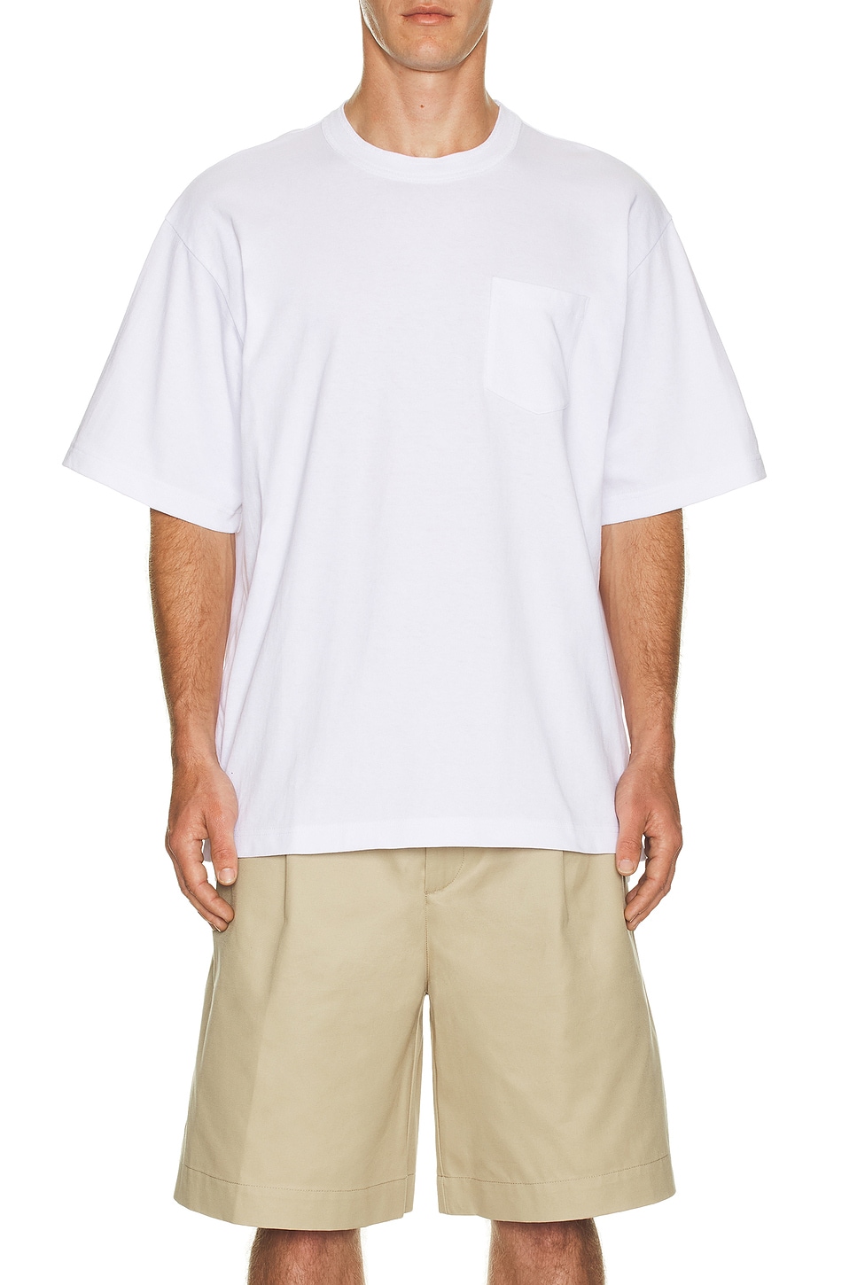 Sacai White Cotton T-Shirt main image 1