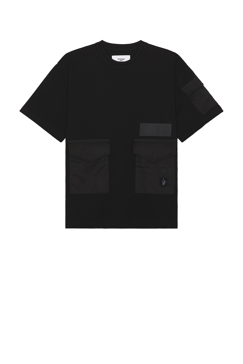 Sacai Flap Pocket T-shirt In Black