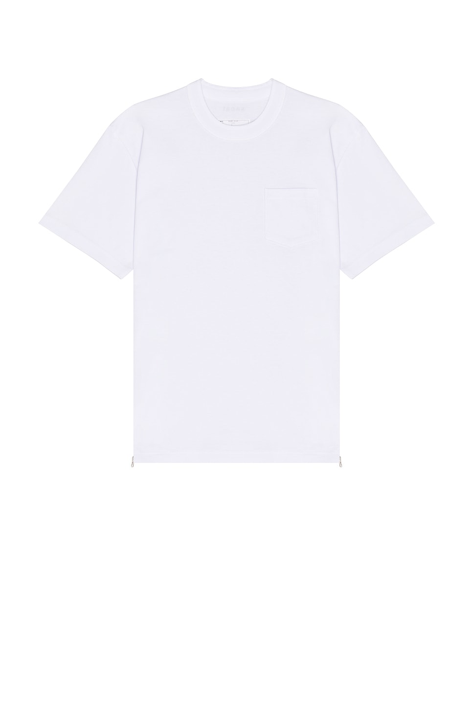 Side Zip T-Shirt in White