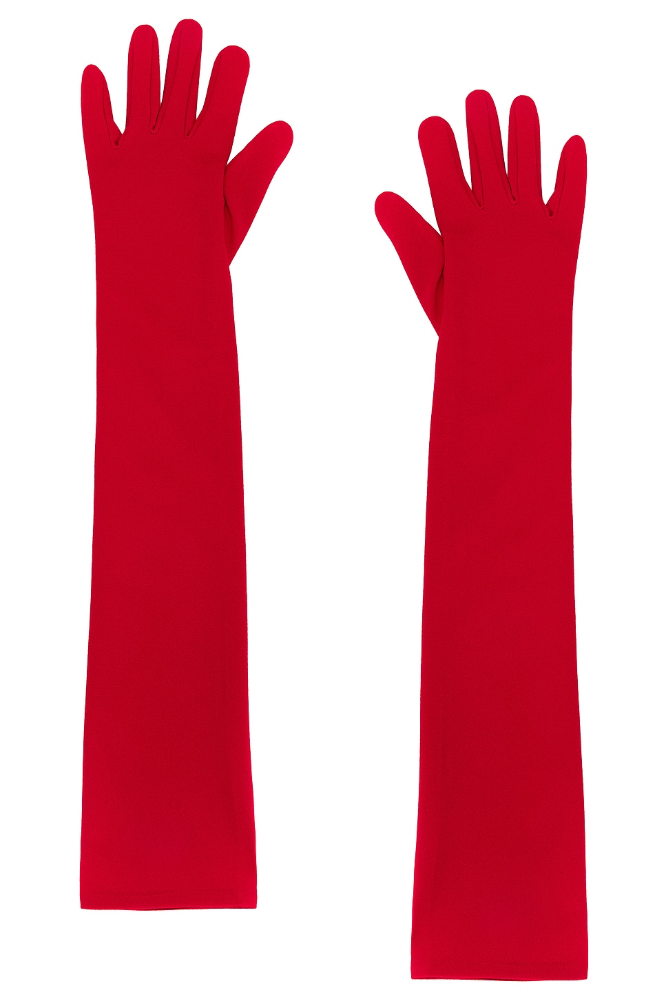 Crepe Gloves in Red