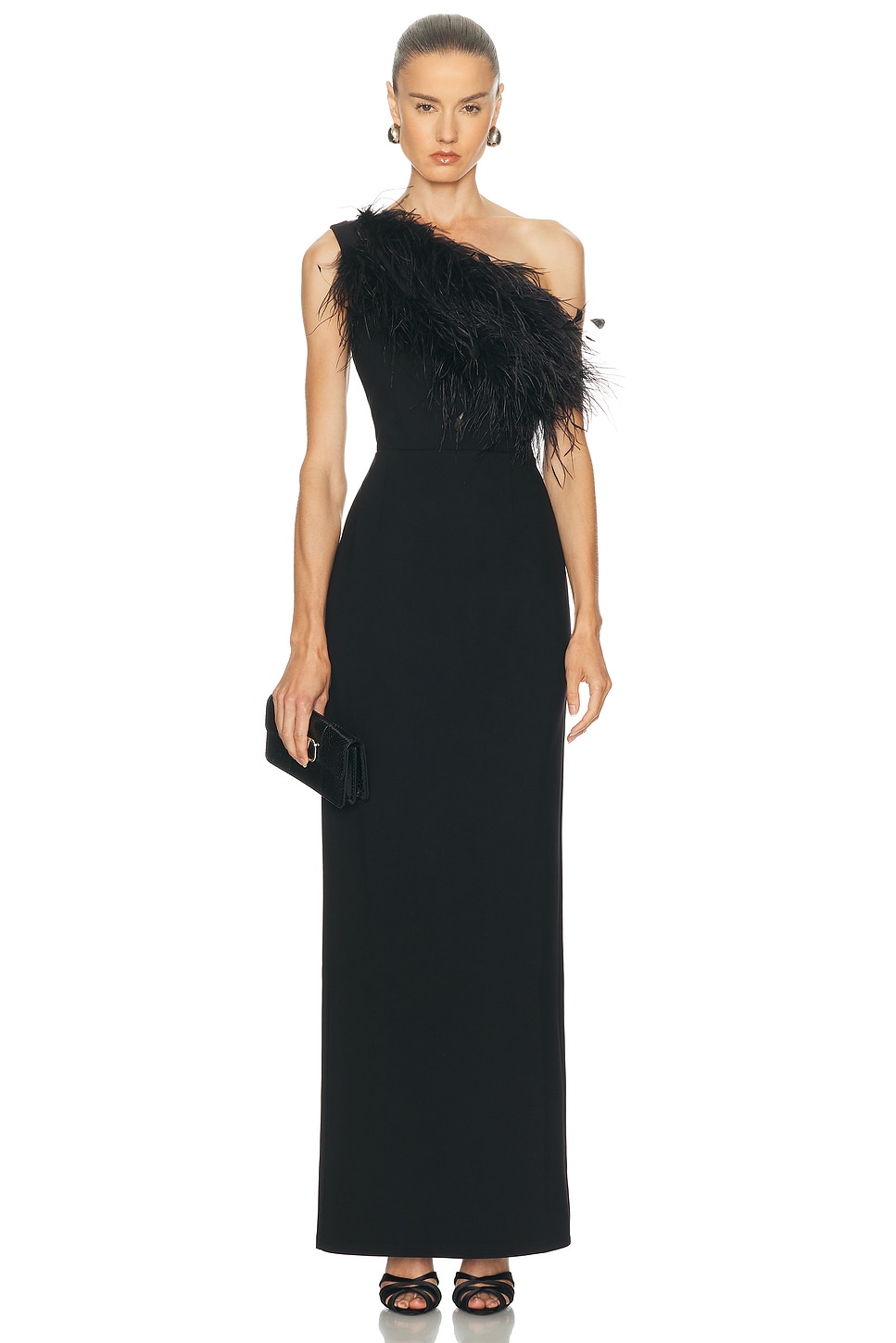 Image 1 of SANS FAFF Blair Feather Gown in Black
