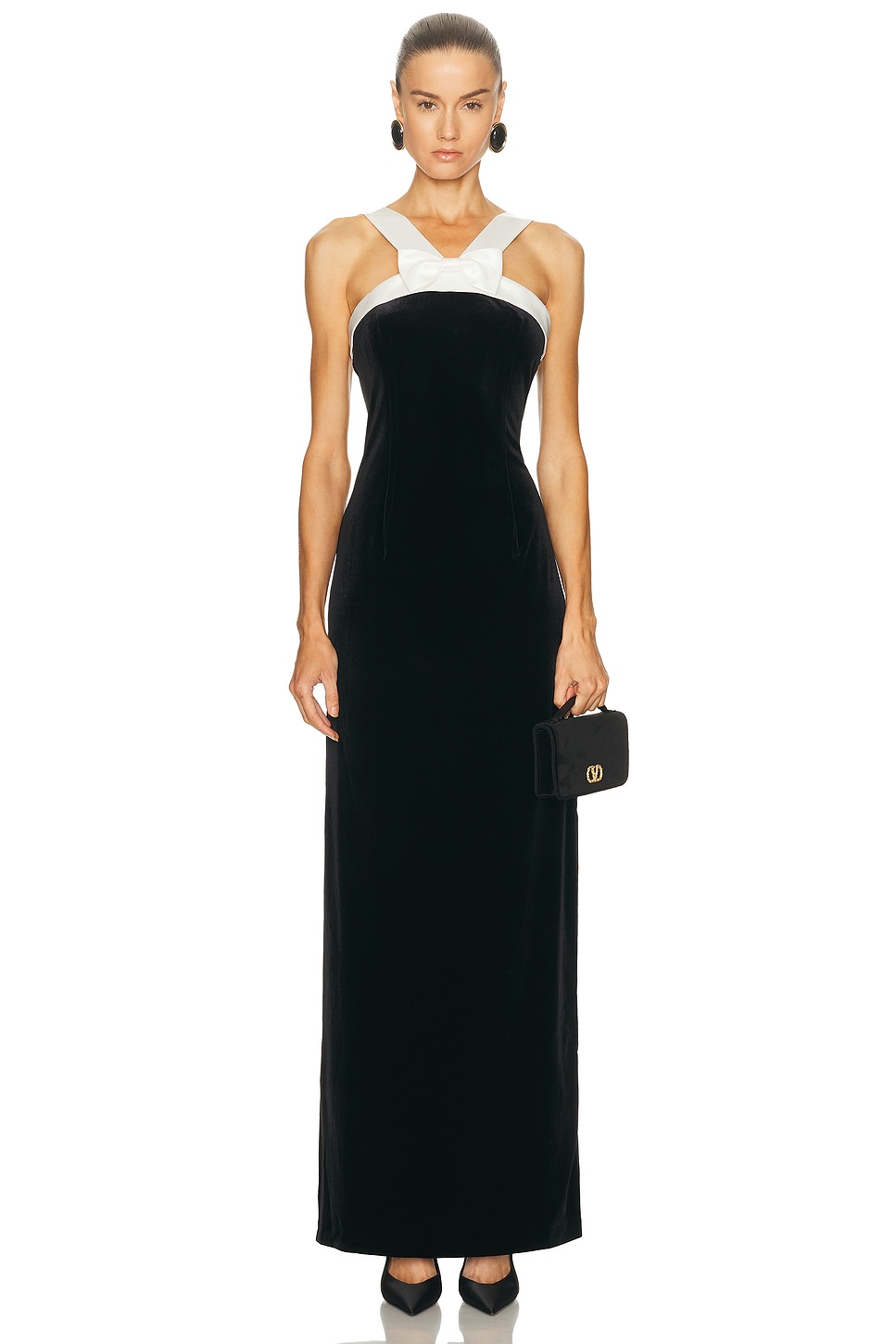 Image 1 of SANS FAFF Esme Bowed Dress in Black & White