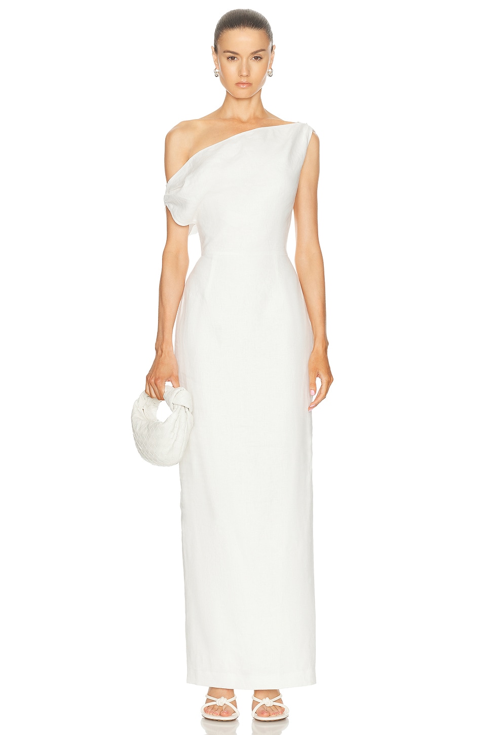 Image 1 of SANS FAFF Off The Shoulder Maxi Dress in White