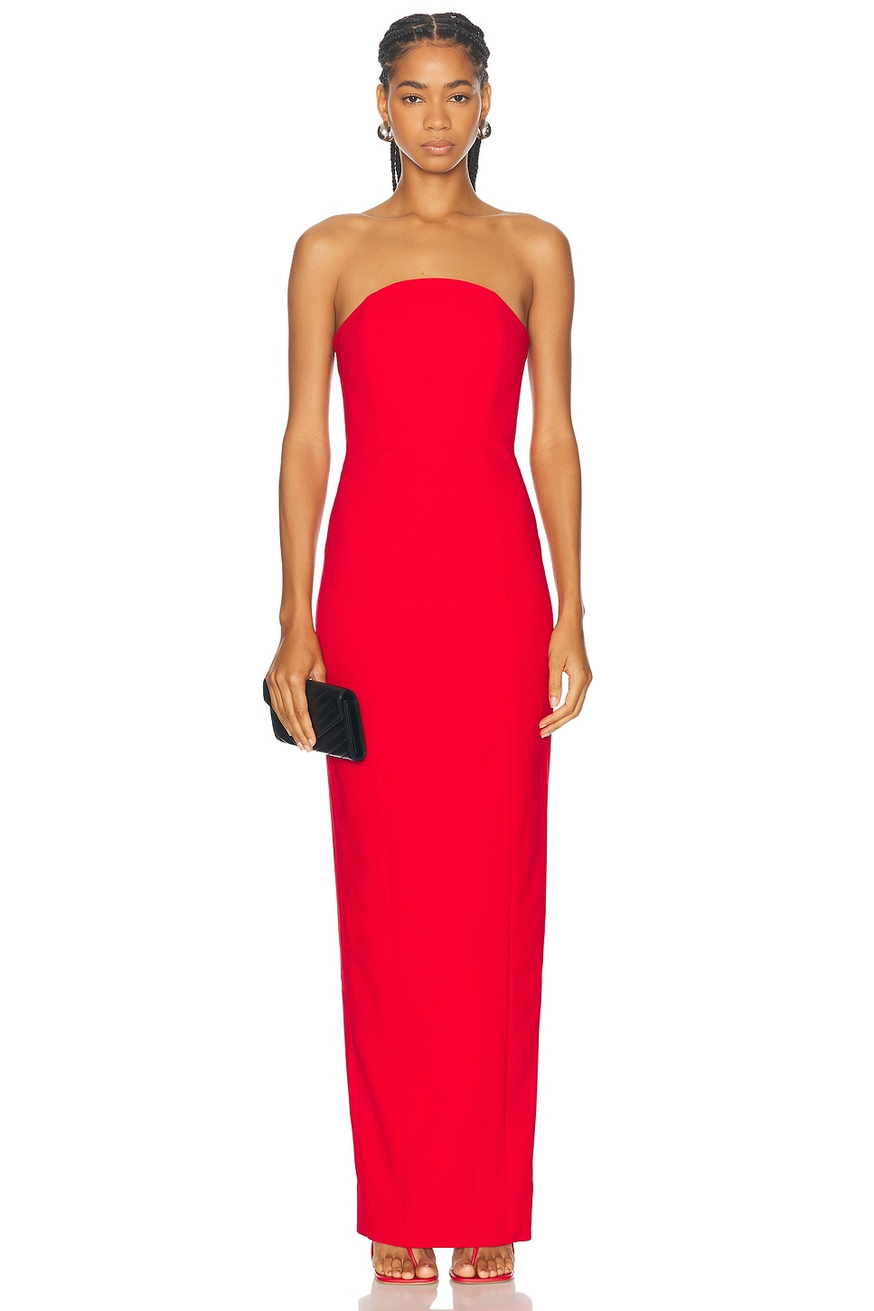 Image 1 of SANS FAFF Half Moon Evening Dress in Red