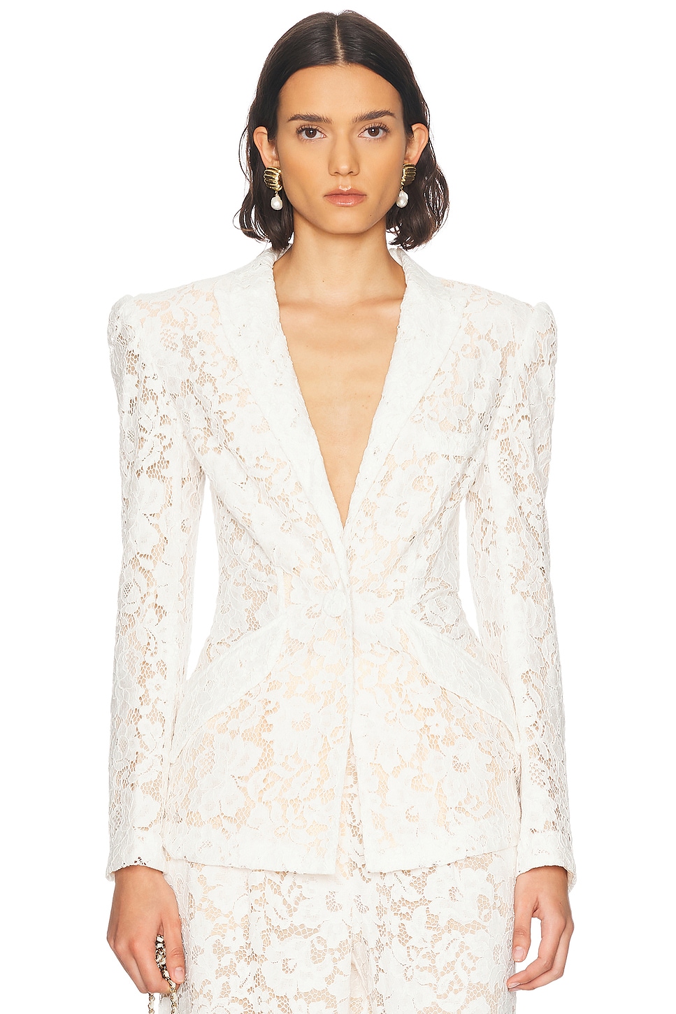 Kensington Lace Blazer in White