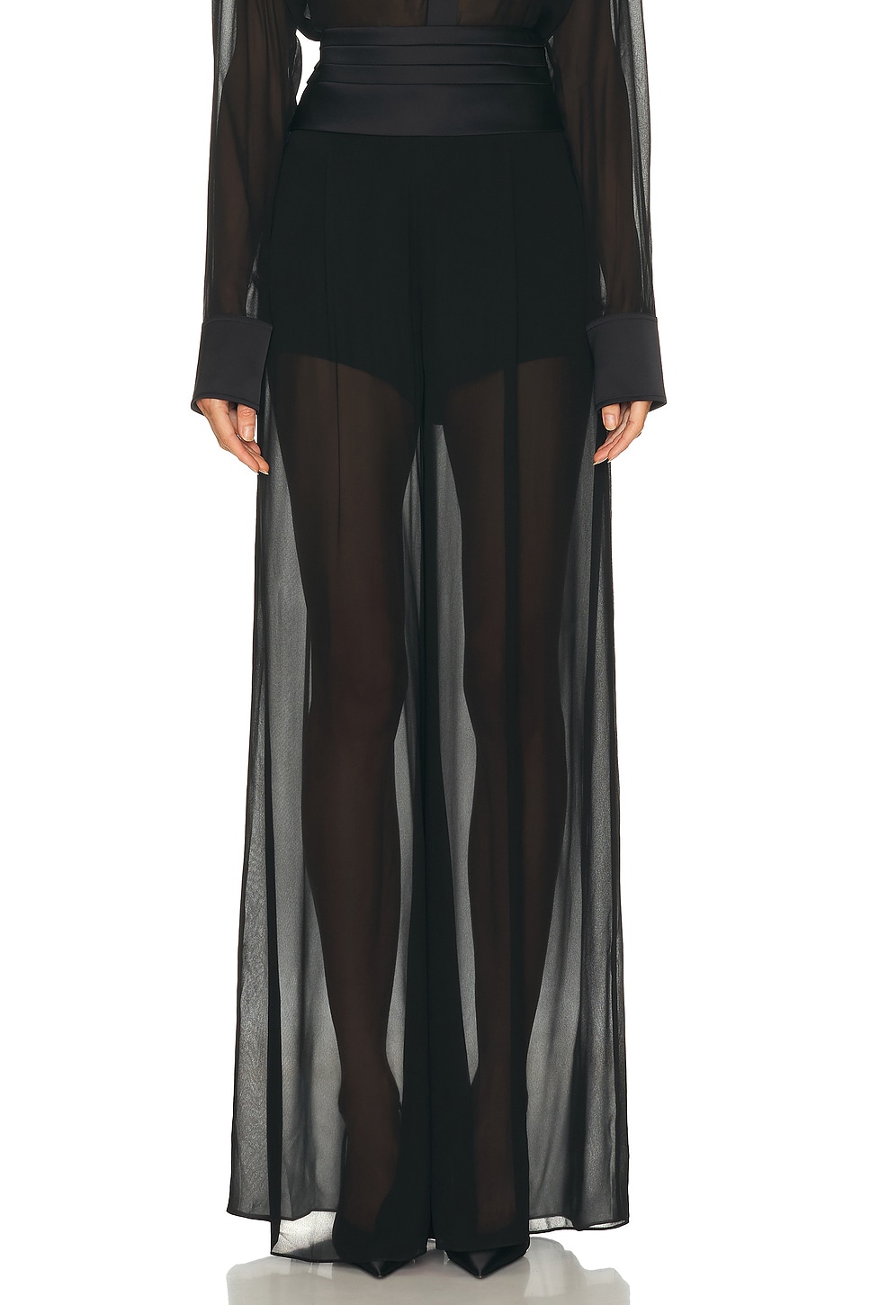 Image 1 of SANS FAFF Tuxedo Palazzo Pant in Black