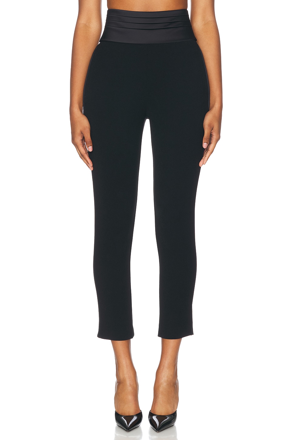 Tuxedo Cigarette Pant in Black