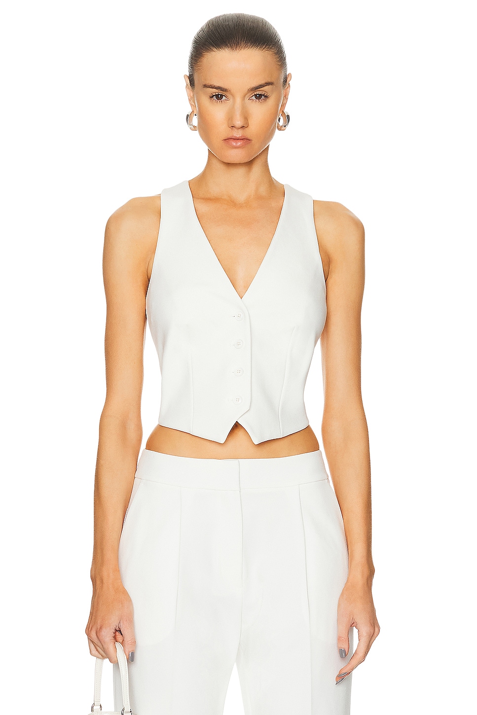 Image 1 of SANS FAFF Jessica Transparent Vest in White