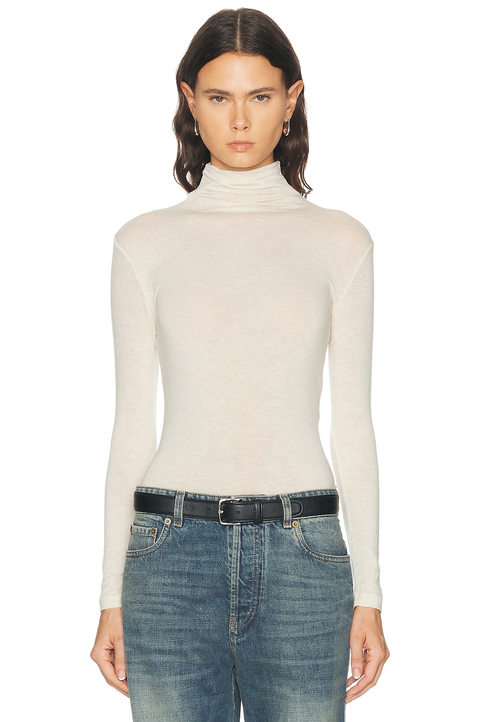 SANS FAFF Lightweight Cashmere Turtleneck Top