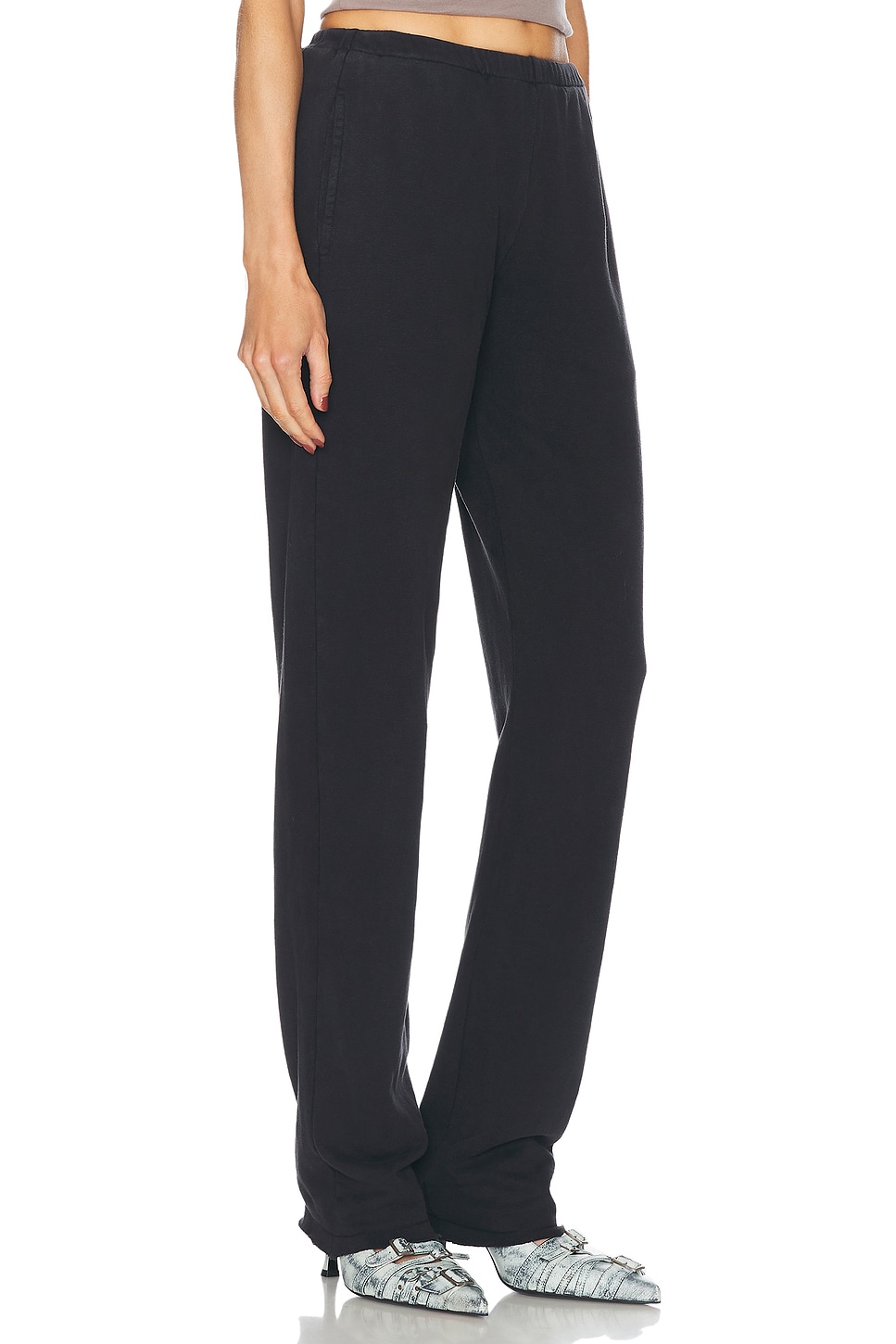 Shop Sami Miro Vintage Foldover Sweatpant In Black