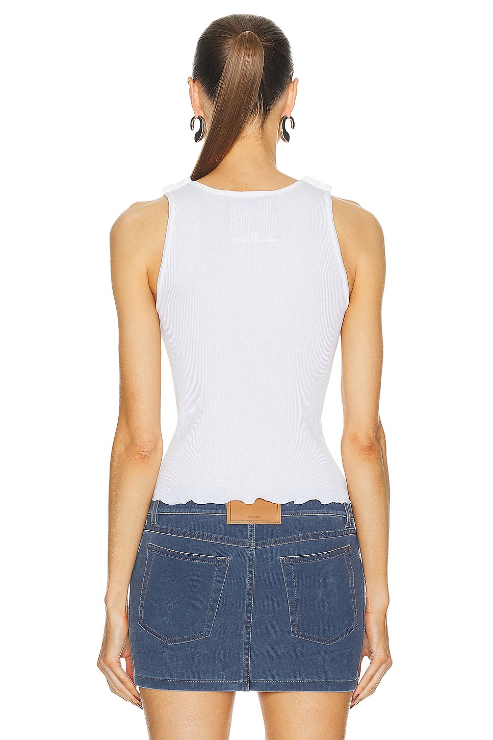 SAMI MIRO VINTAGE Scrap Tank in White & Black | FWRD