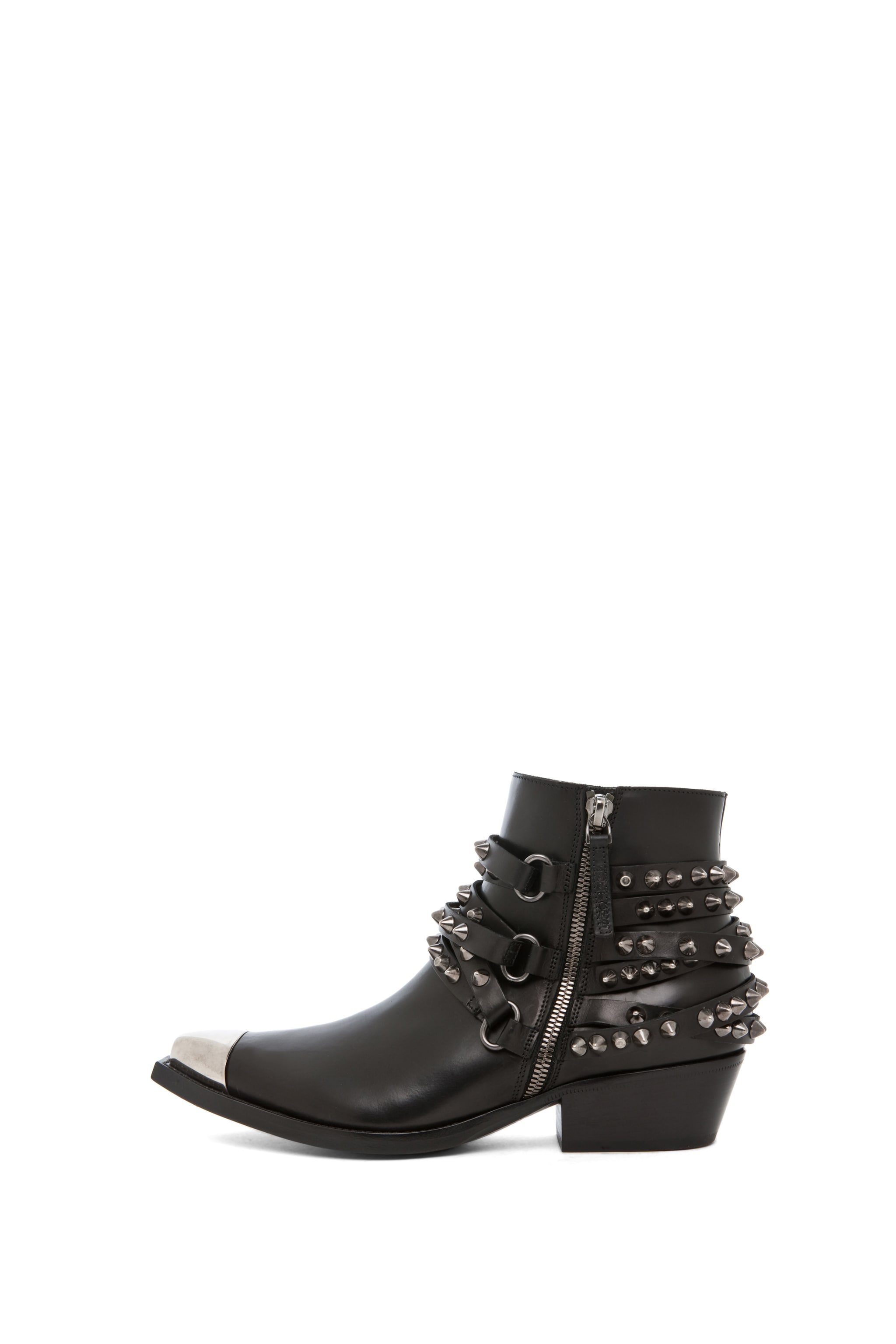 Image 1 of Sartore Parma Bootie with Studs in Plain Black