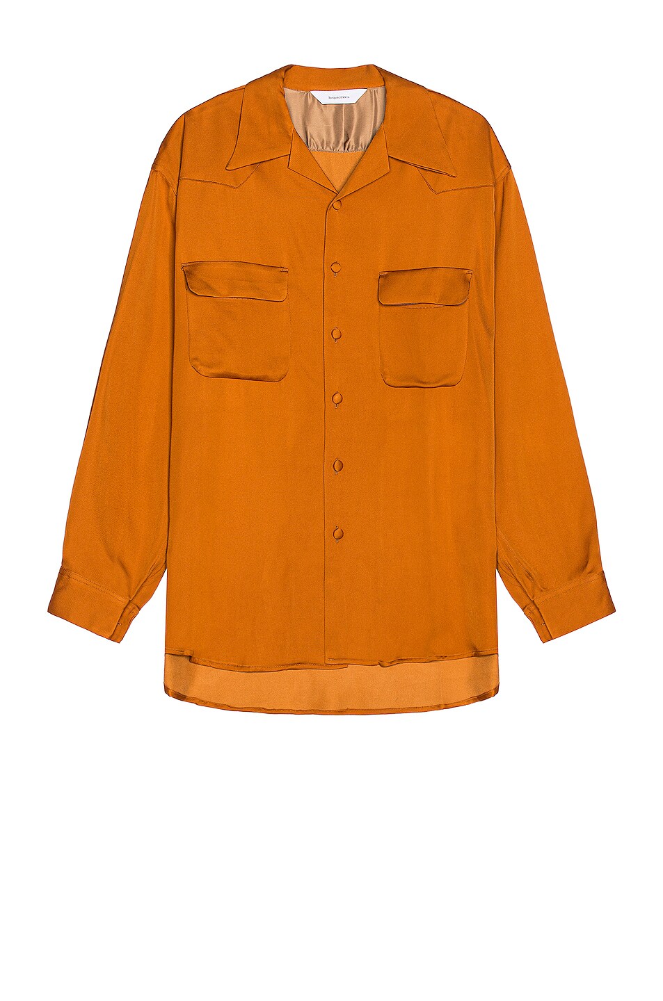 Image 1 of Sasquatchfabrix Big Open Collar Shirt in Orange