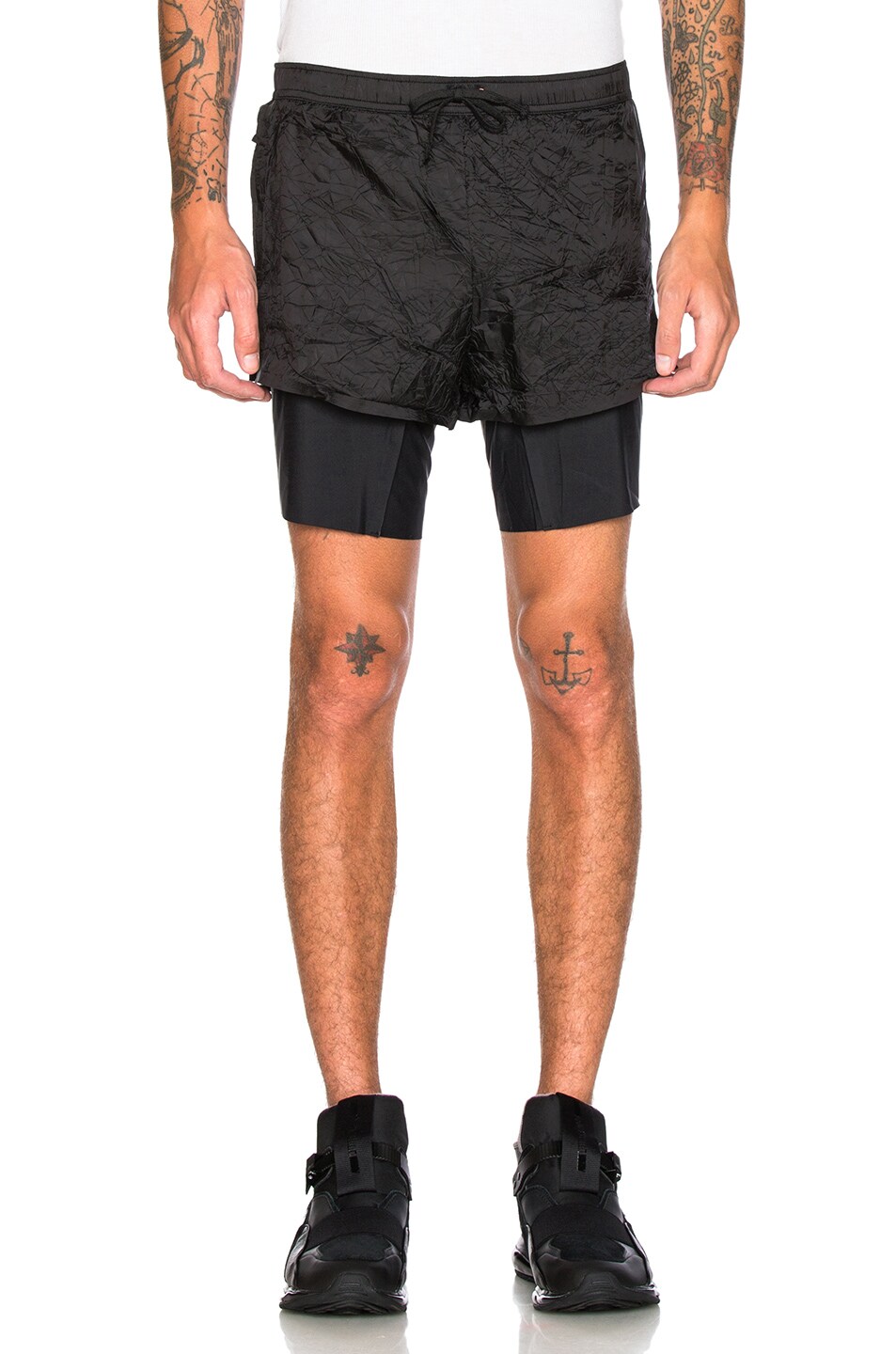 Image 1 of Satisfy Long Distance Shorts in Wrinkled Black