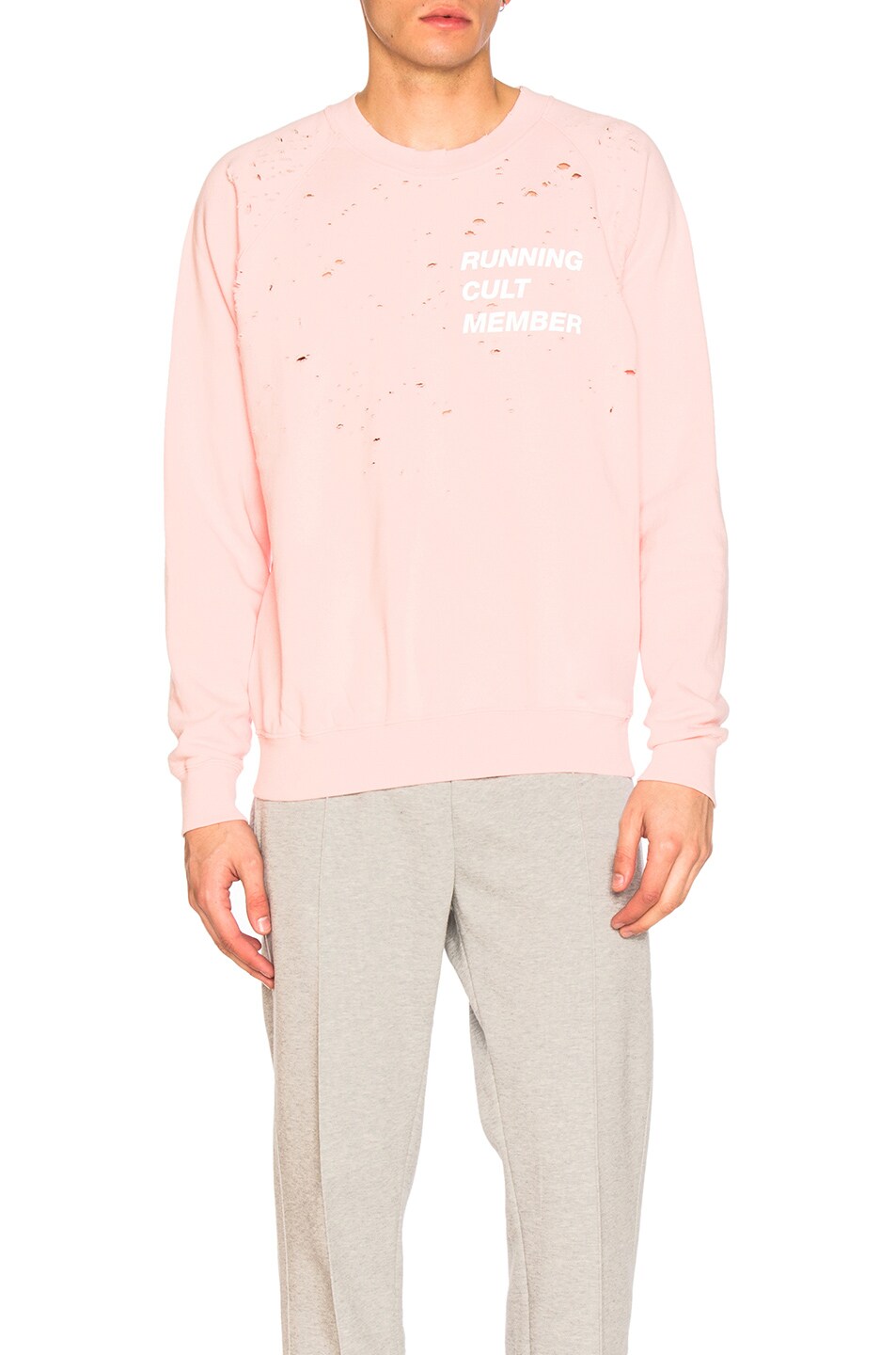 Image 1 of Satisfy Cult Moth Eaten Sweatshirt in Pink