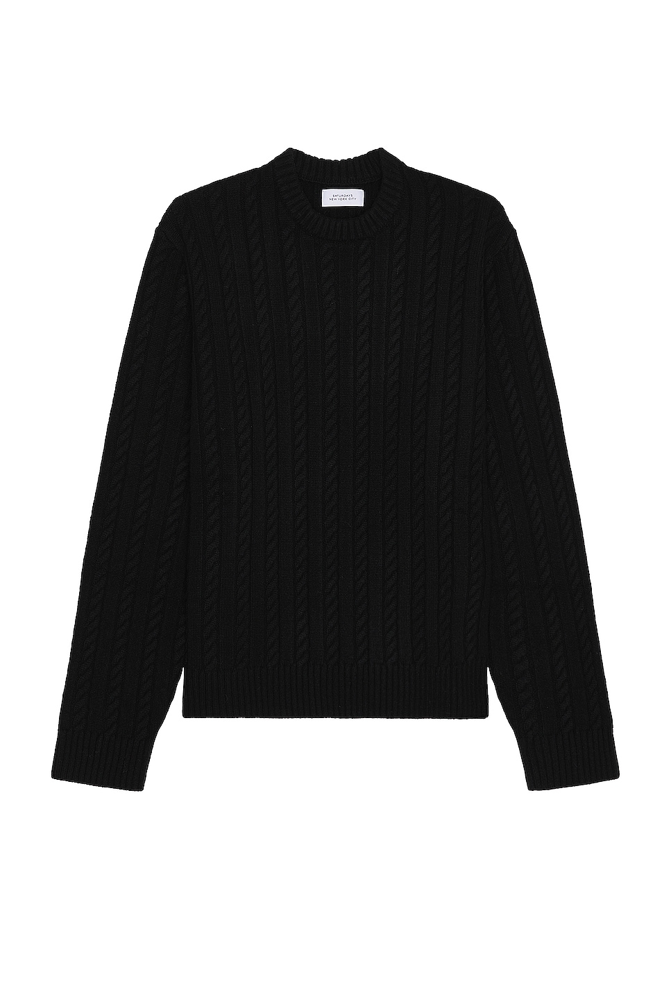 Nico Cable Knit Sweater in Black