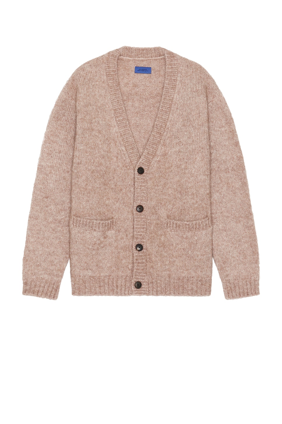 Image 1 of SATURDAYS NYC Michael Shaggy Wool Cardigan in Pumice