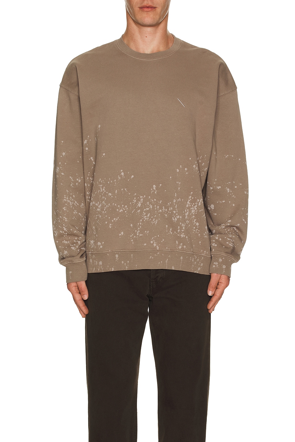 Image 1 of SATURDAYS NYC Heavy Weight Dropping Sweatshirt in Sand Beige