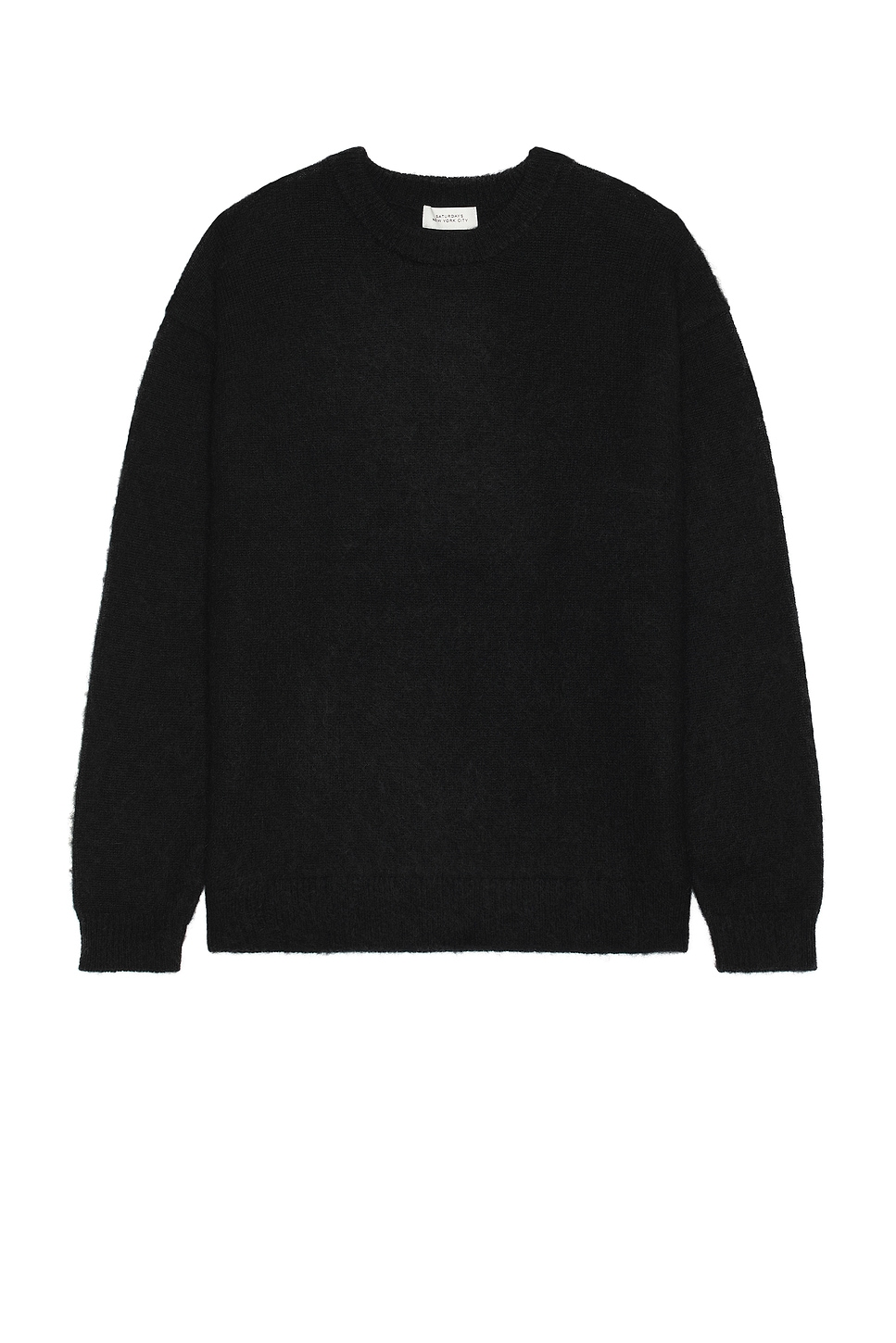 Fox Wool Knit Sweater in Black