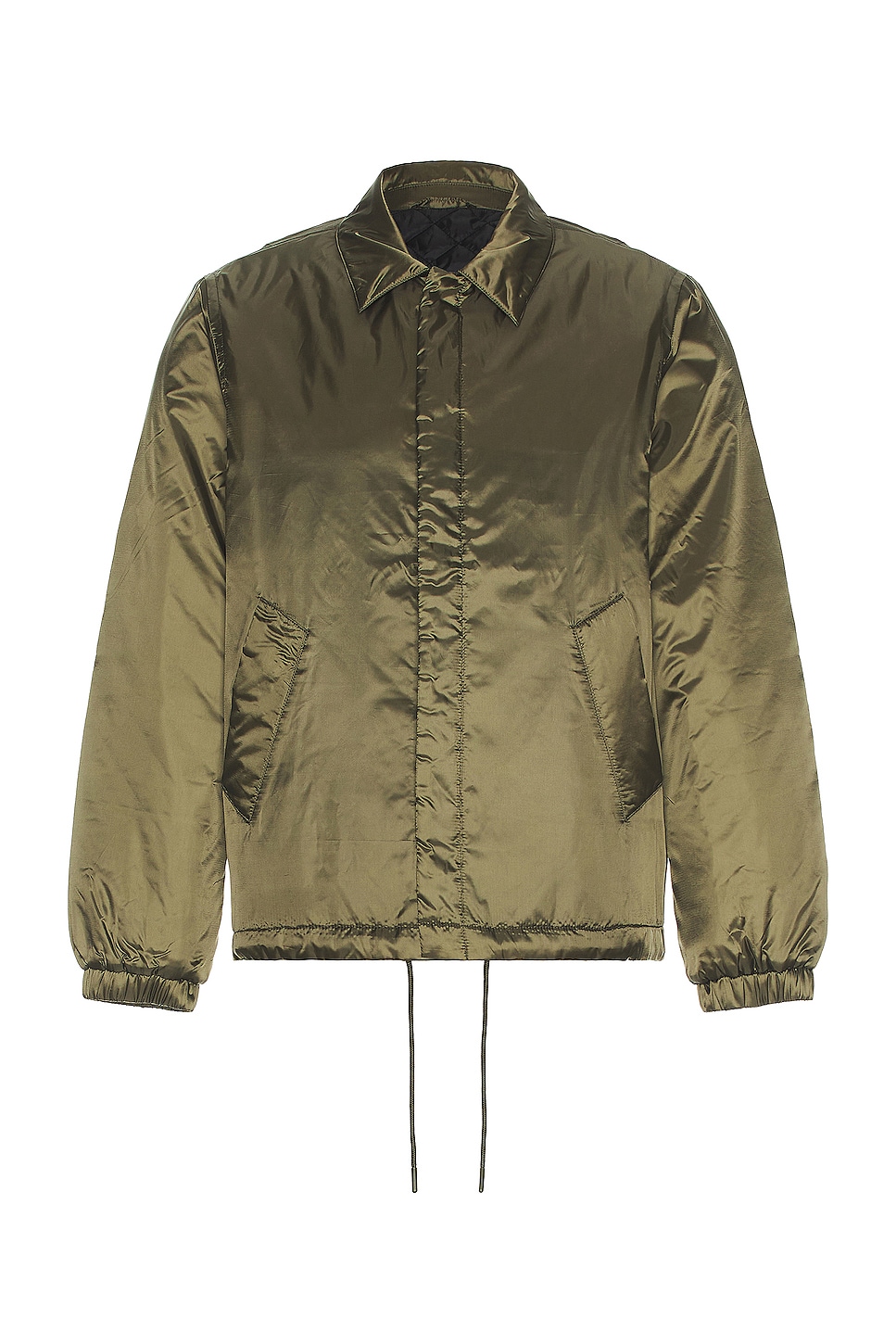 Image 1 of SATURDAYS NYC Cooper Quilted Lined Jacket in Army Green