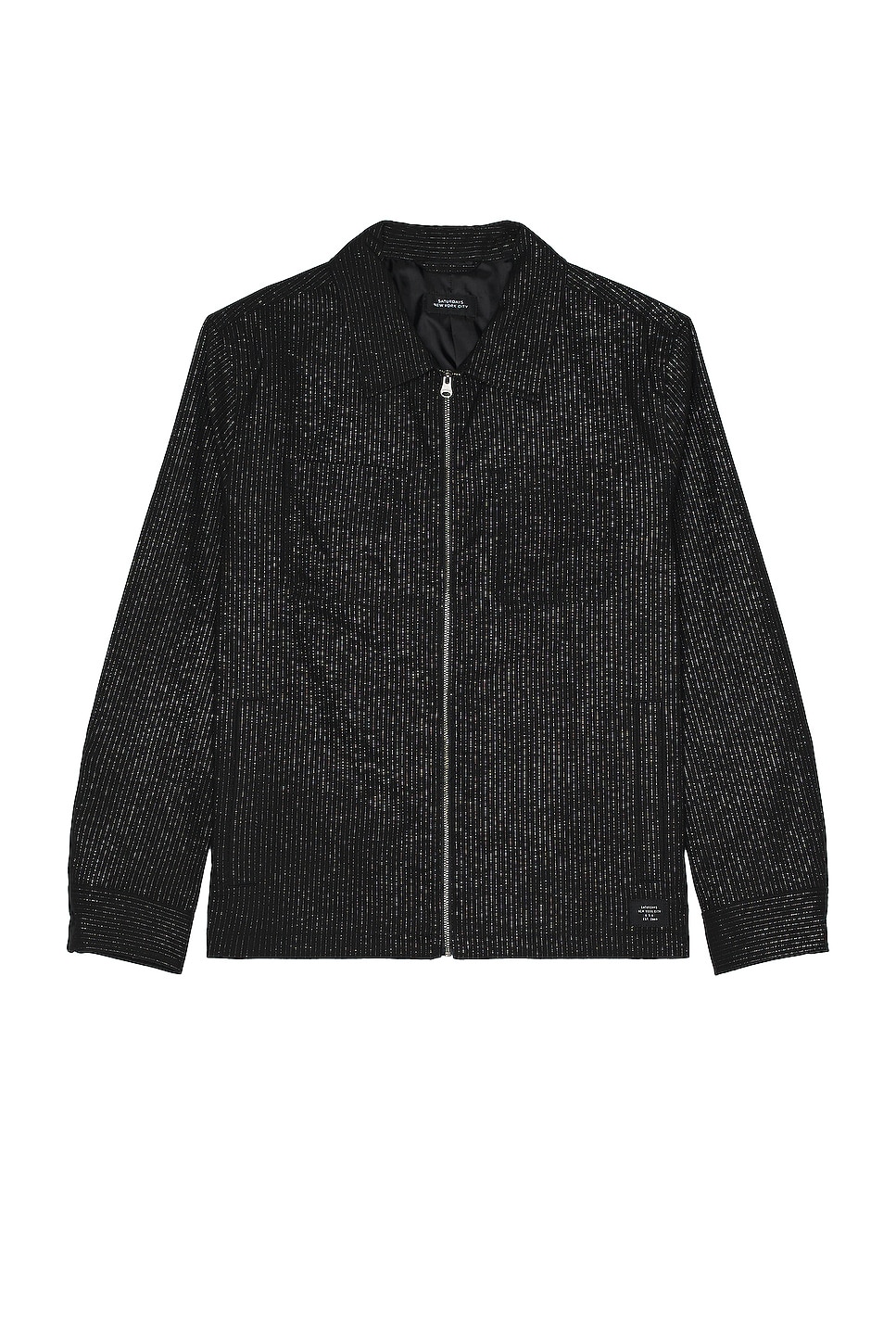 Image 1 of SATURDAYS NYC Flores Suiting Shirt Jacket in Black