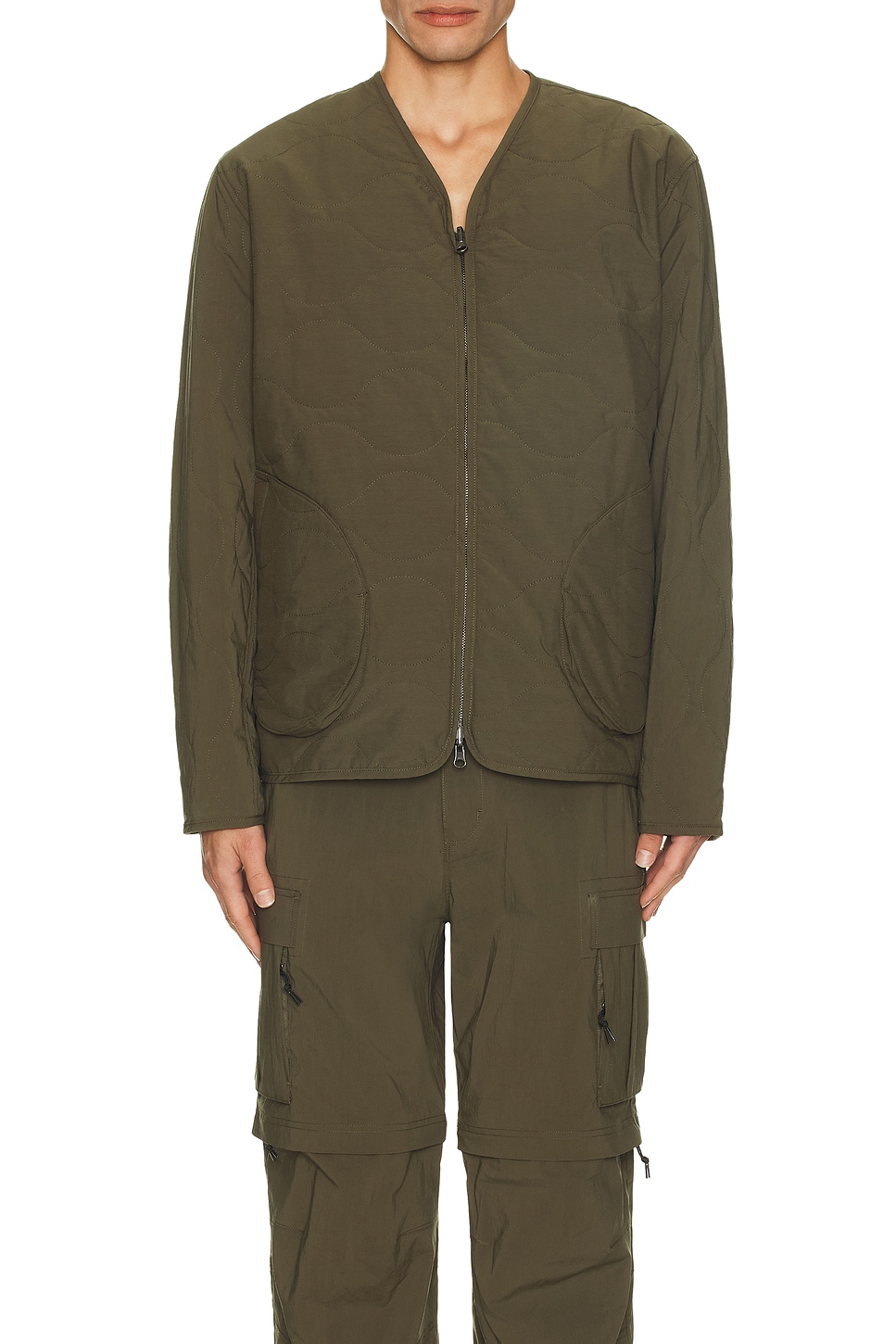 Image 1 of SATURDAYS NYC Khari Reversible Jacket in Army Green