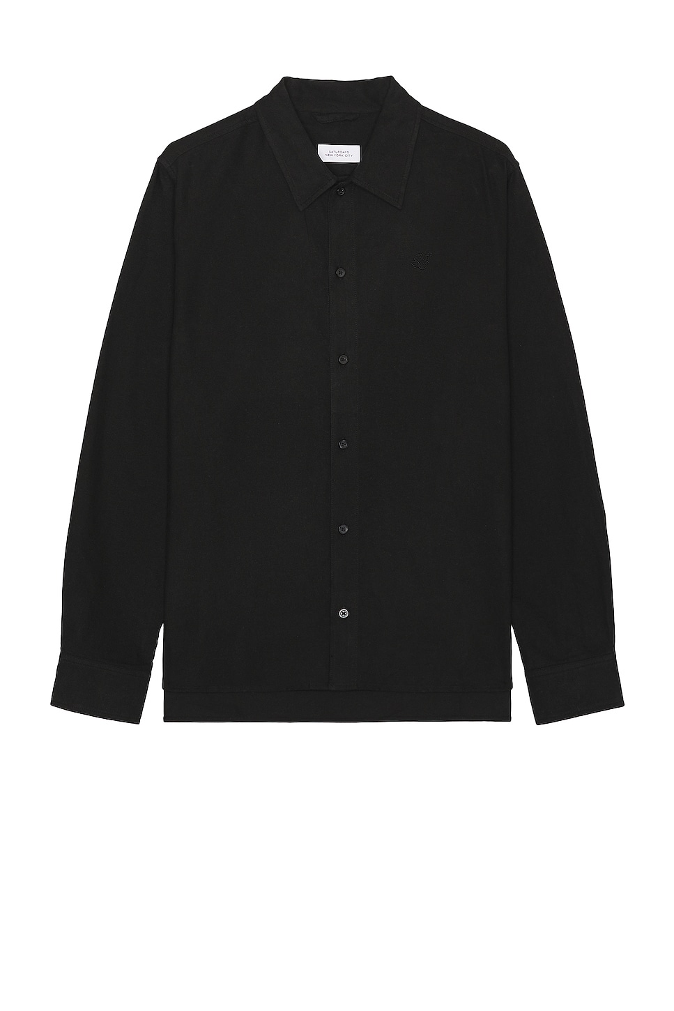Image 1 of SATURDAYS NYC Broome Flannel Shirt in Black