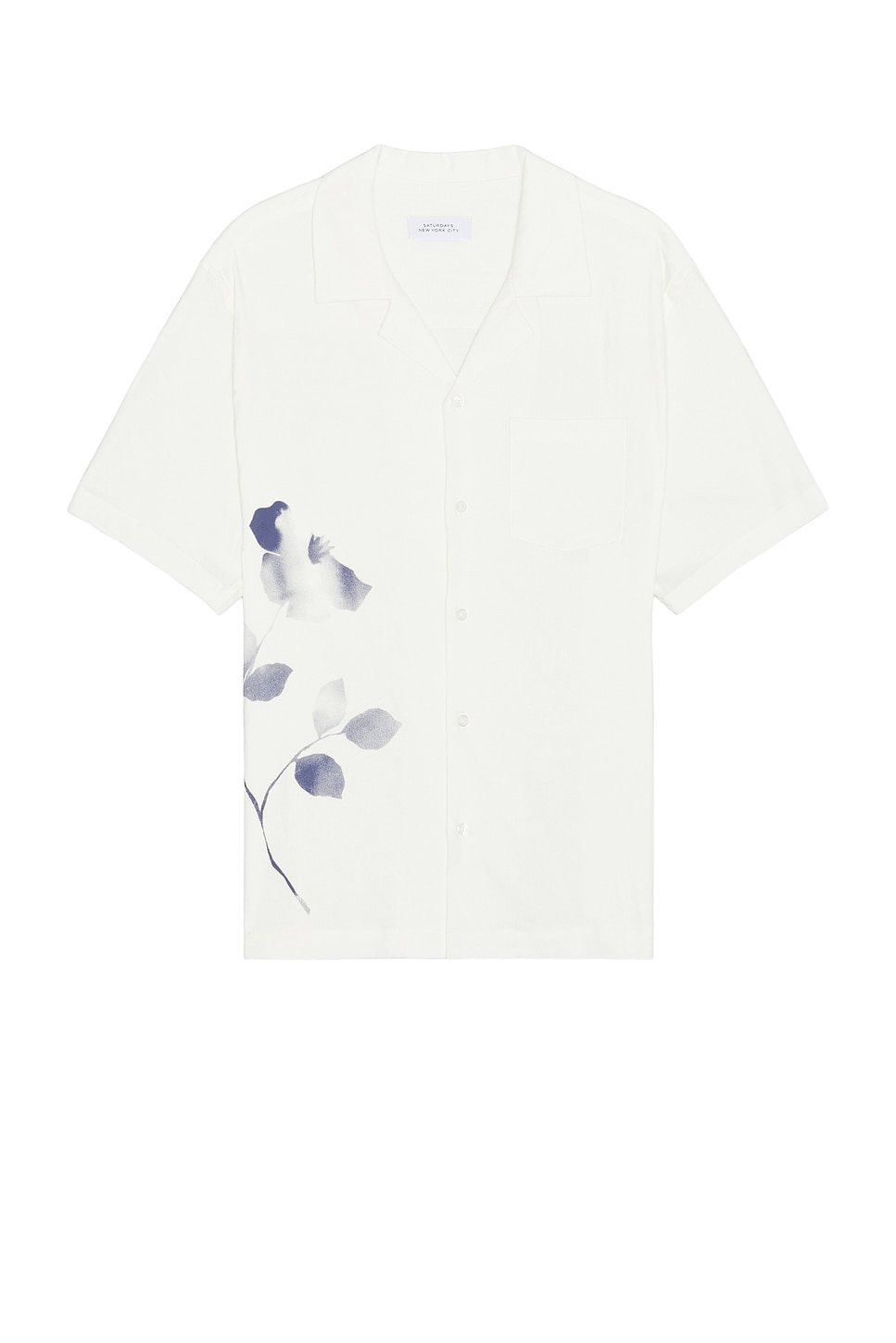 Image 1 of SATURDAYS NYC Canty Floral Impressions Shirt in Ivory