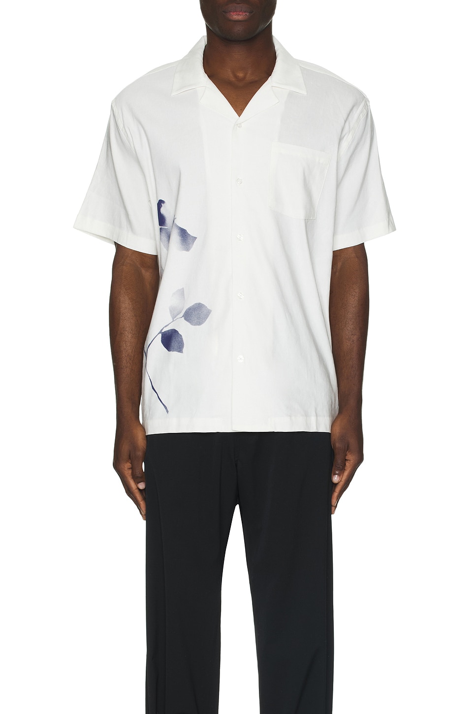 Image 1 of SATURDAYS NYC Canty Floral Impressions Shirt in Ivory