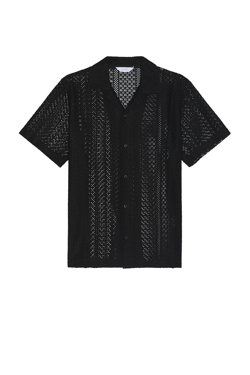 Image 1 of SATURDAYS NYC Canty Cotton Lace Shirt in Black