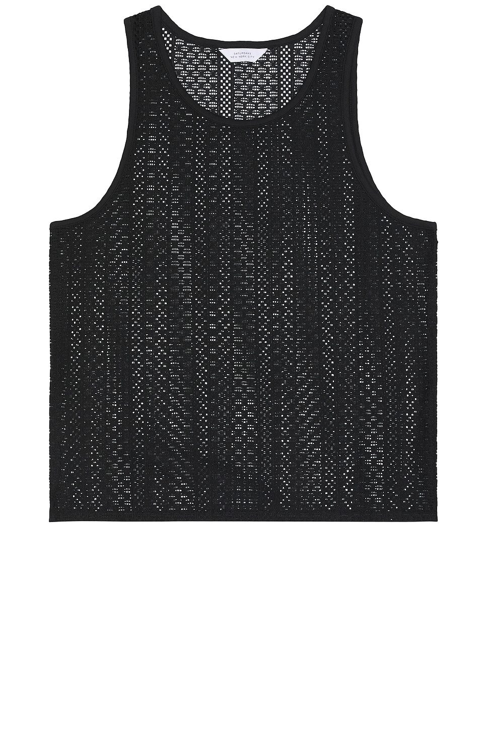 Image 1 of SATURDAYS NYC Gabriel Cotton Lace Tank in Black
