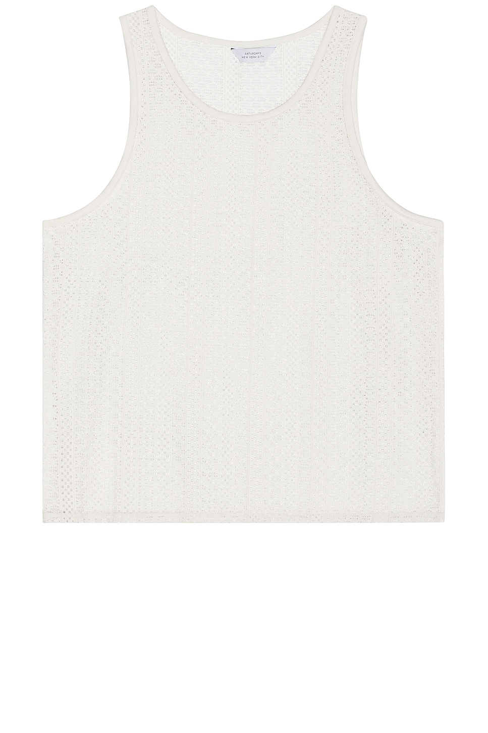 Image 1 of SATURDAYS NYC Gabriel Cotton Lace Tank in Ivory
