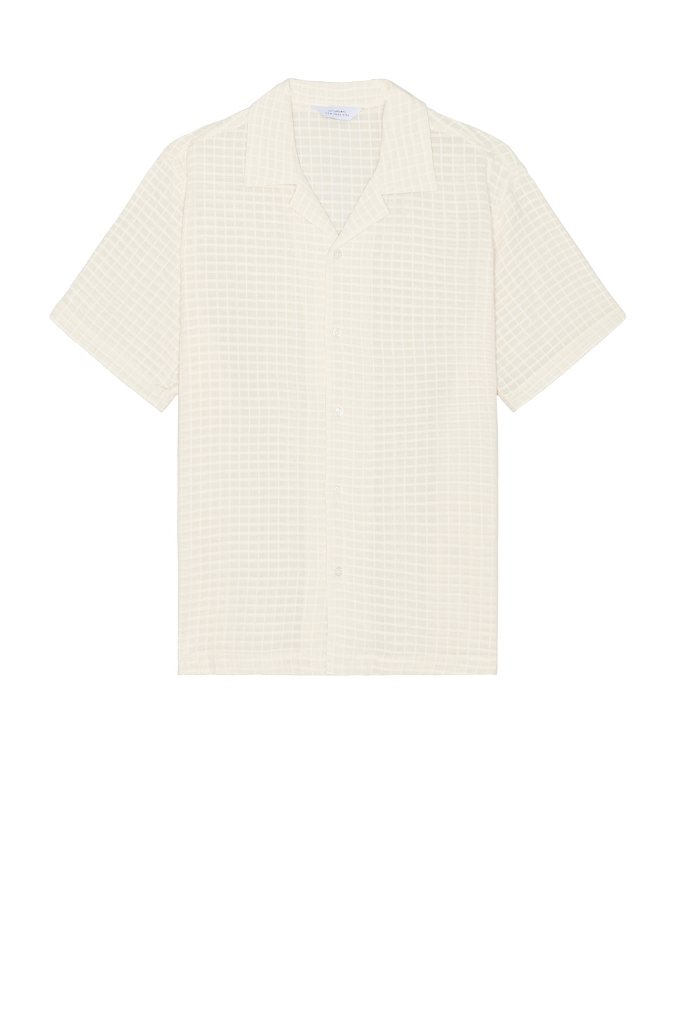 Canty Sheer Check Shirt in Cream