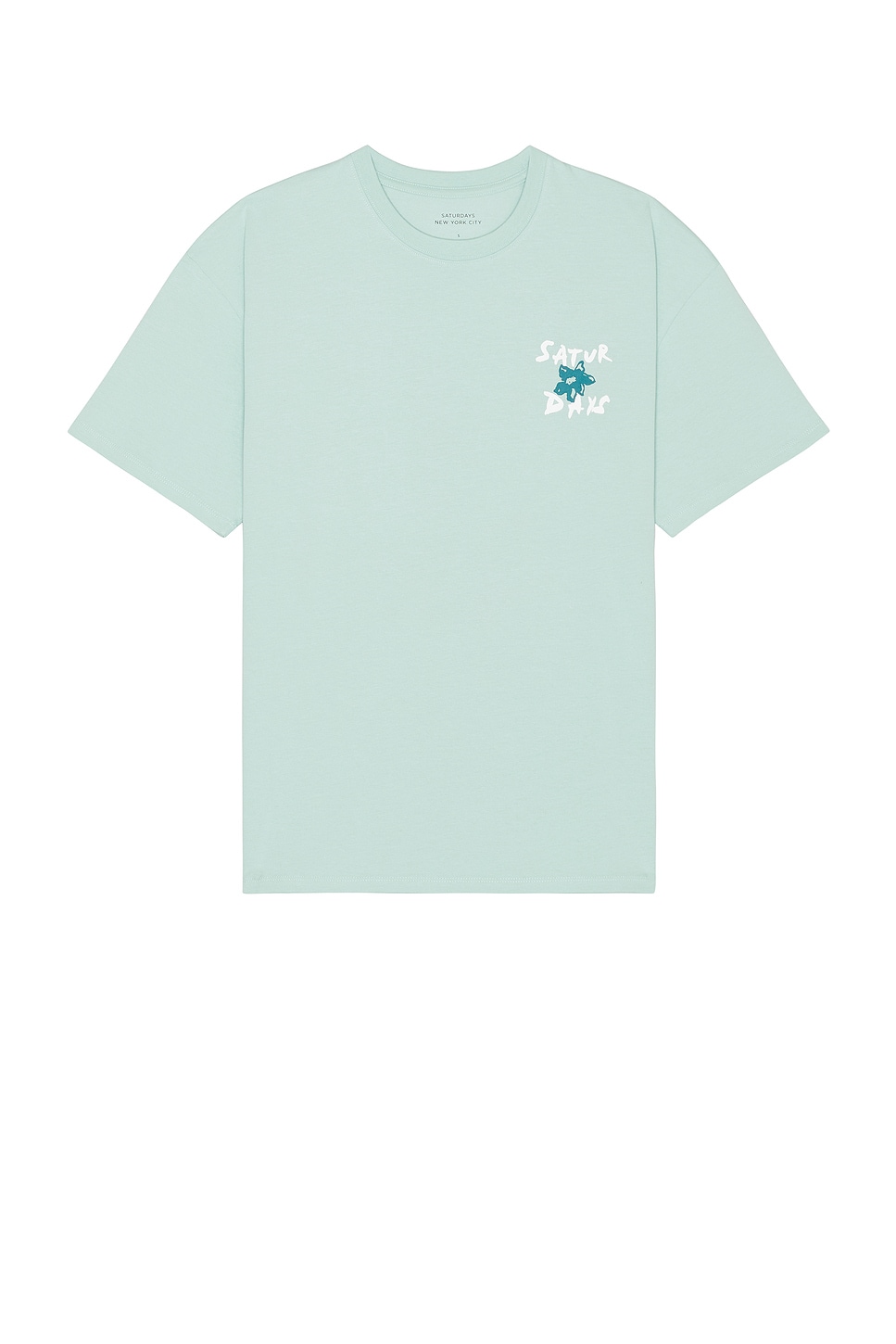 Shop Saturdays Surf Nyc Flower Relaxed Tee In Canal Blue