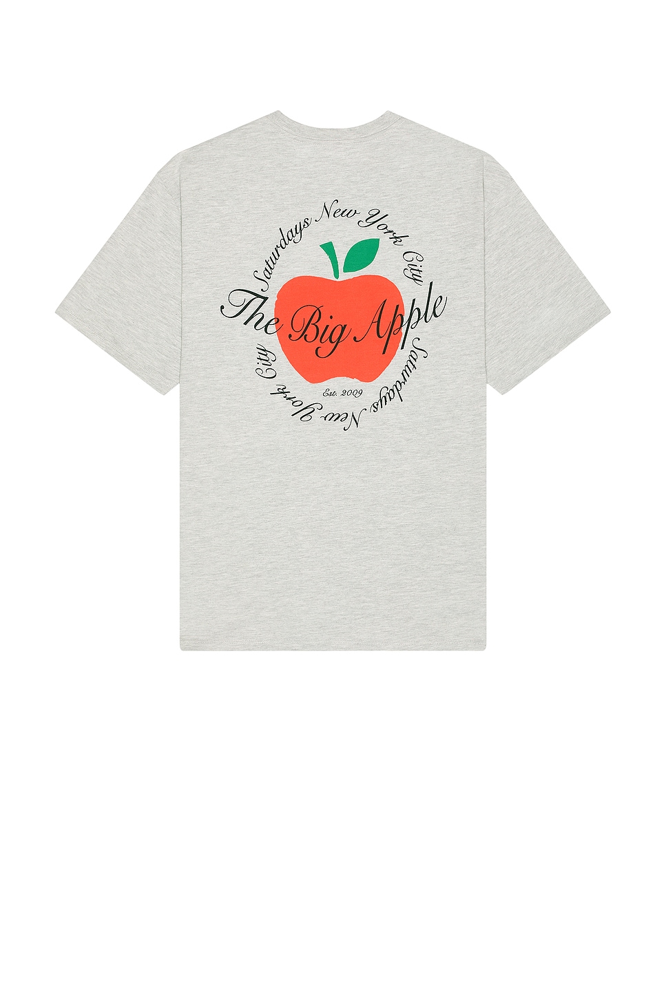 Image 1 of SATURDAYS NYC The Big Apple Standard Short Sleeve Tee in Ash Heather