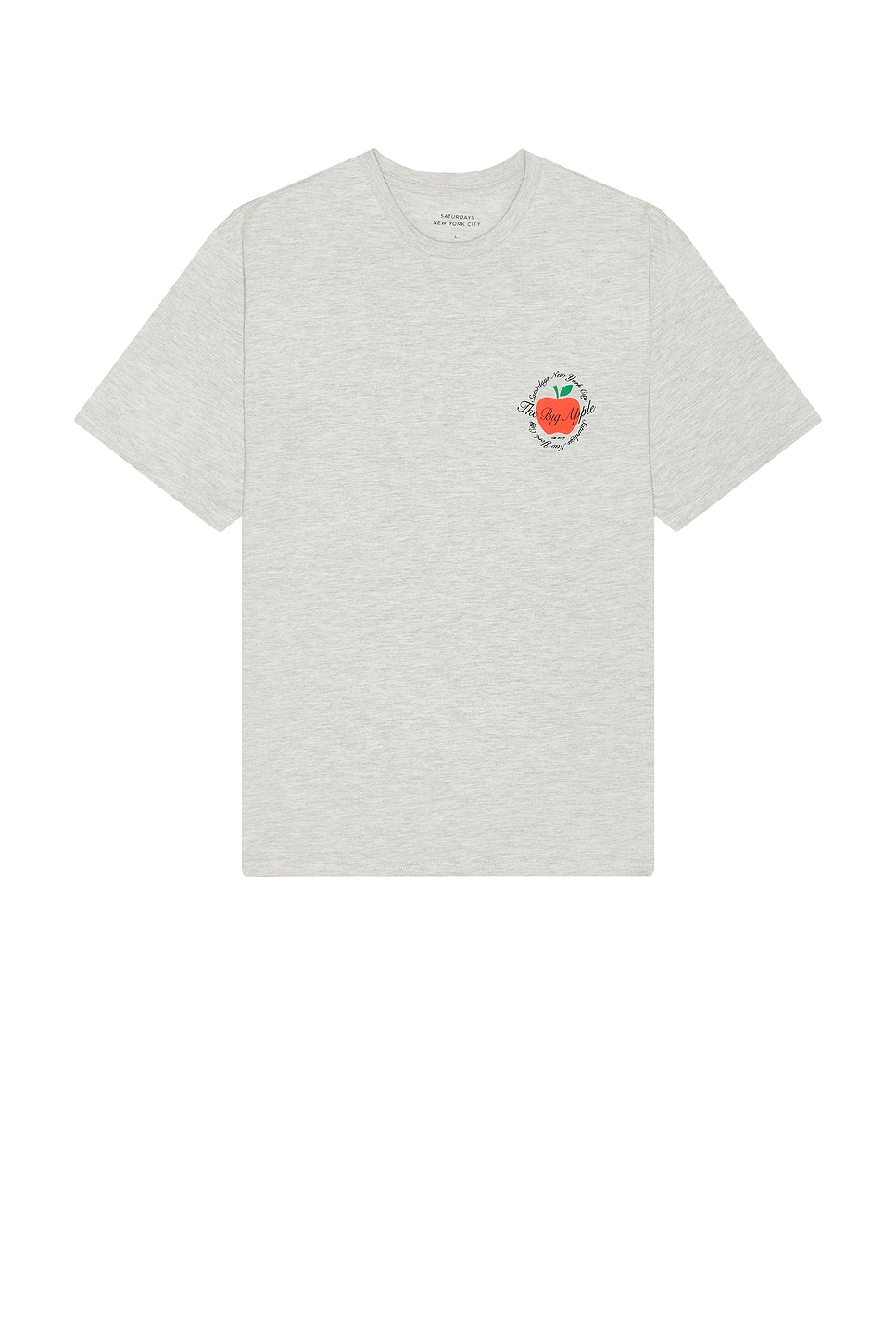 Shop Saturdays Surf Nyc The Big Apple Standard Short Sleeve Tee In Ash Heather