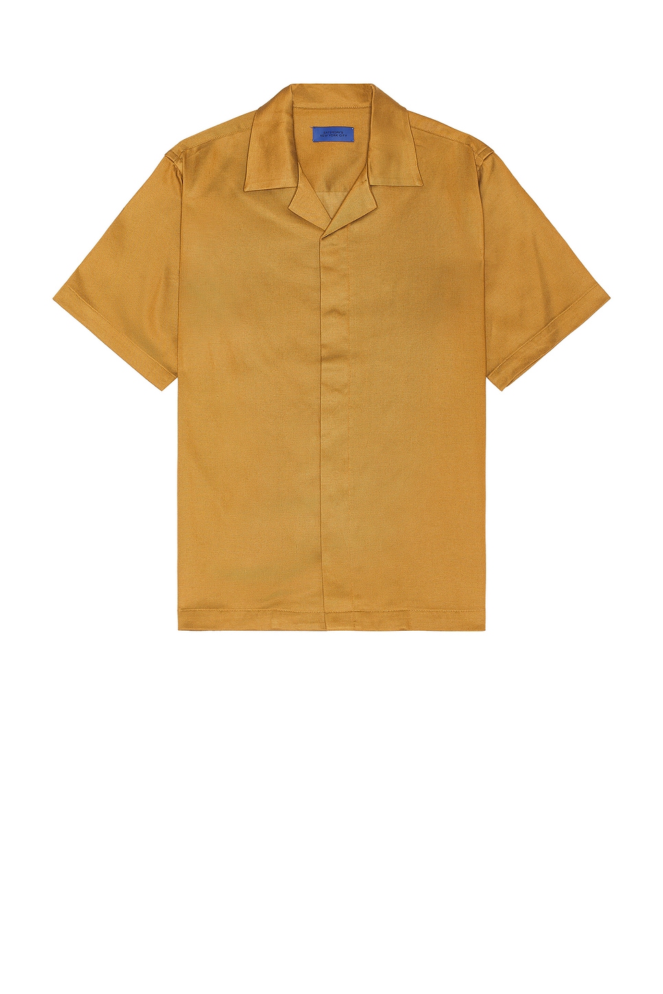 York Camp Collar Short Sleeve Shirt in Brown